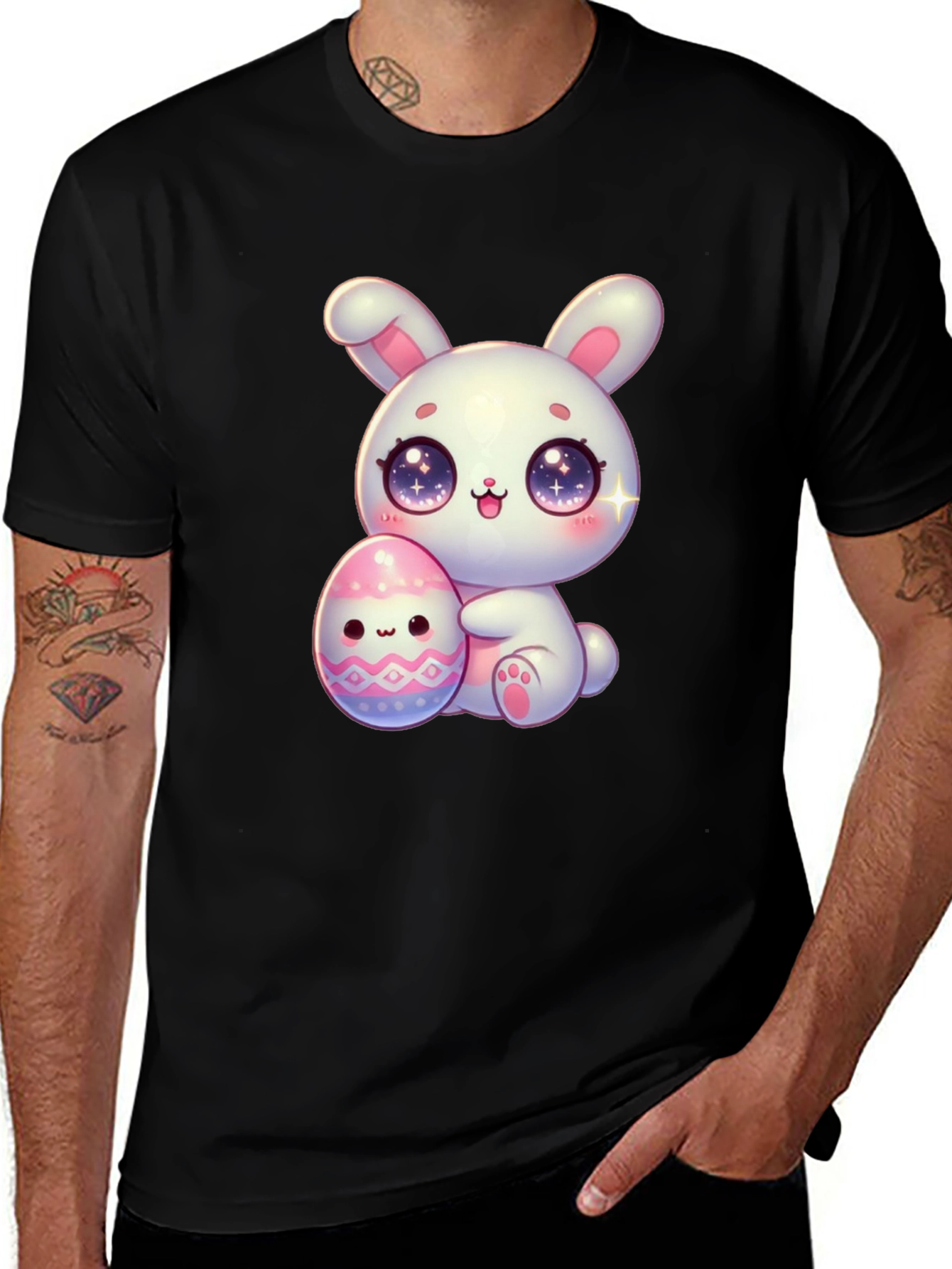 Variant 15 of Cute Easter Bunny & Egg Graphic T-Shirt