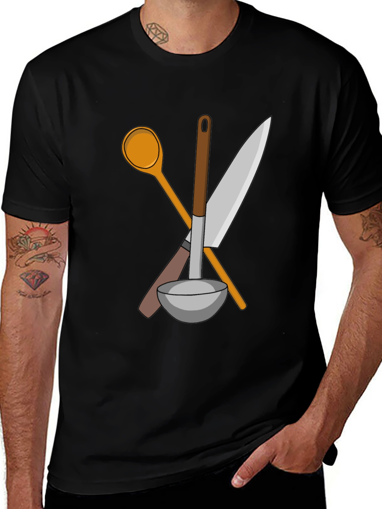 Variant 11 of Chef's Tools Graphic Tee - Kitchen Crew Shirt