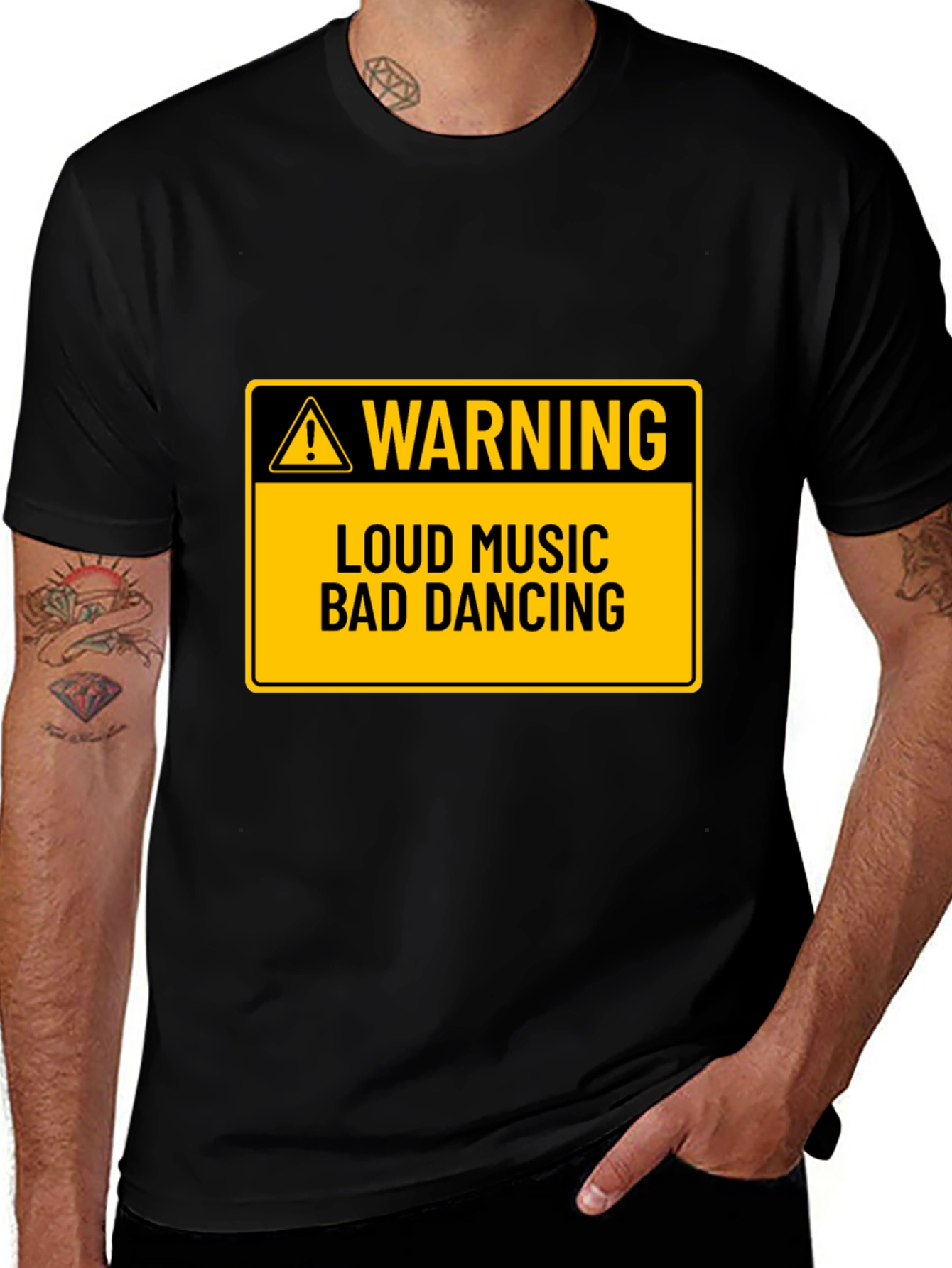 Variant 15 of Warning Loud Music Bad Dancing Graphic T-Shirt