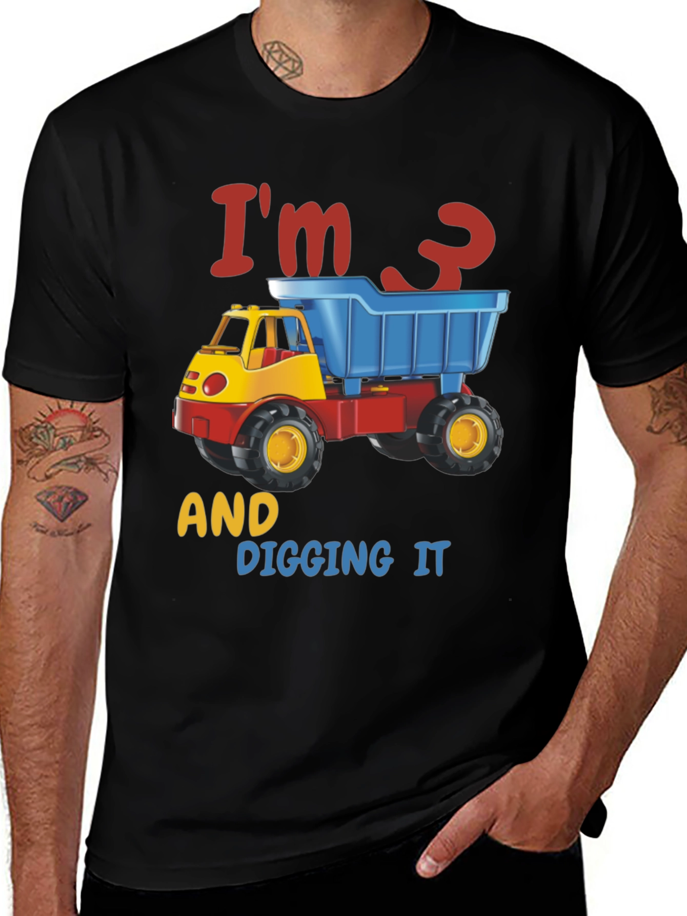 Variant 16 of I'm 3 And Digging It Kids Truck T-Shirt