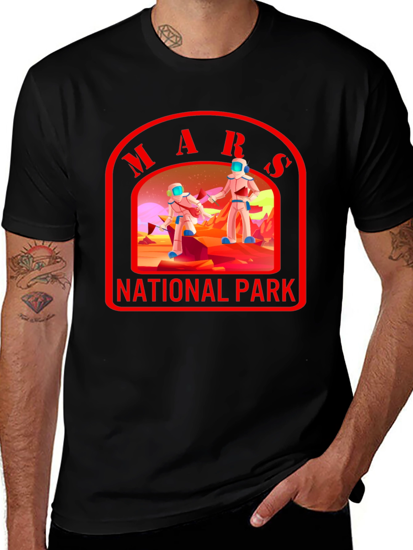 Mars National Park T-Shirt, Space Graphic Tee