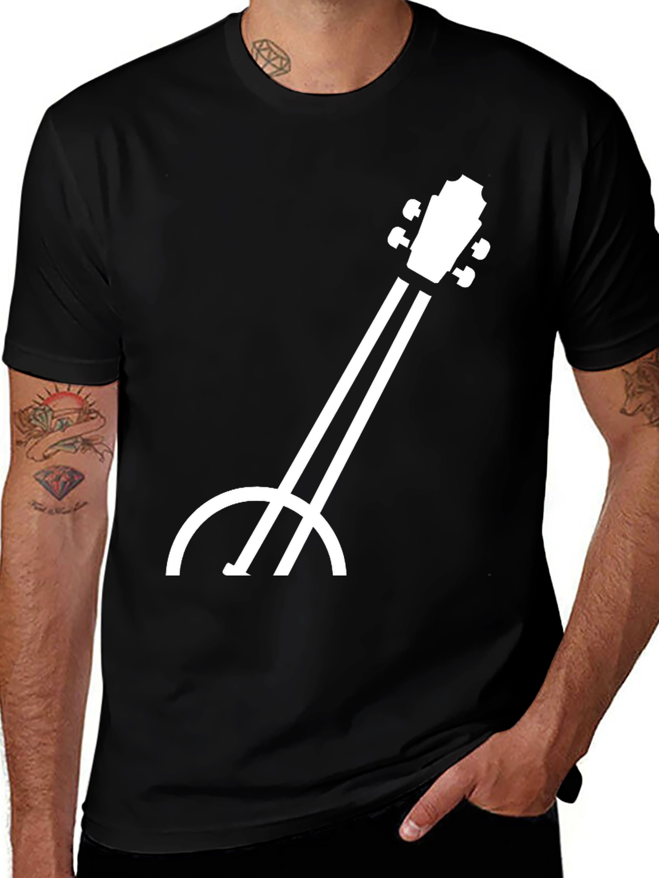 Variant 30 of Banjo Graphic Tee - Black, Minimalist Design
