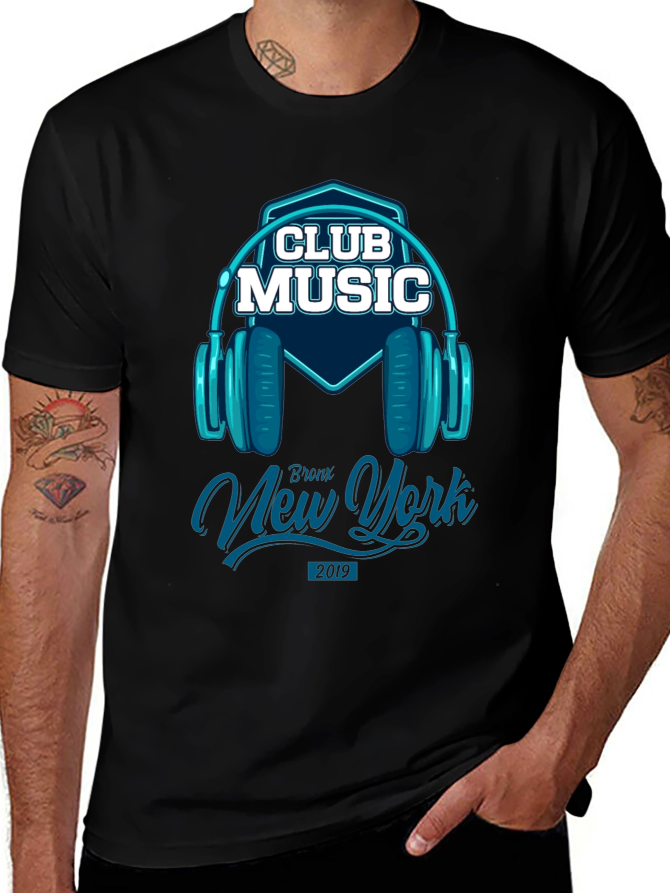 Variant 8 of Club Music T-Shirt - Bronx, New York Design