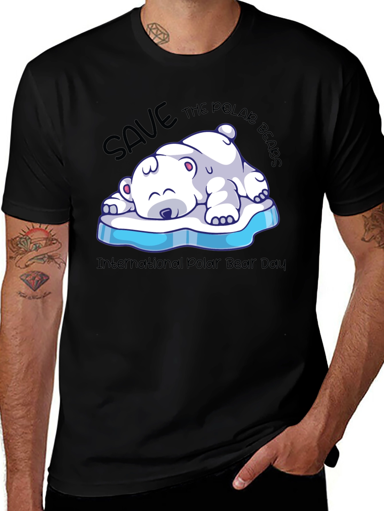 Variant 3 of Save the Polar Bears Graphic T-Shirt