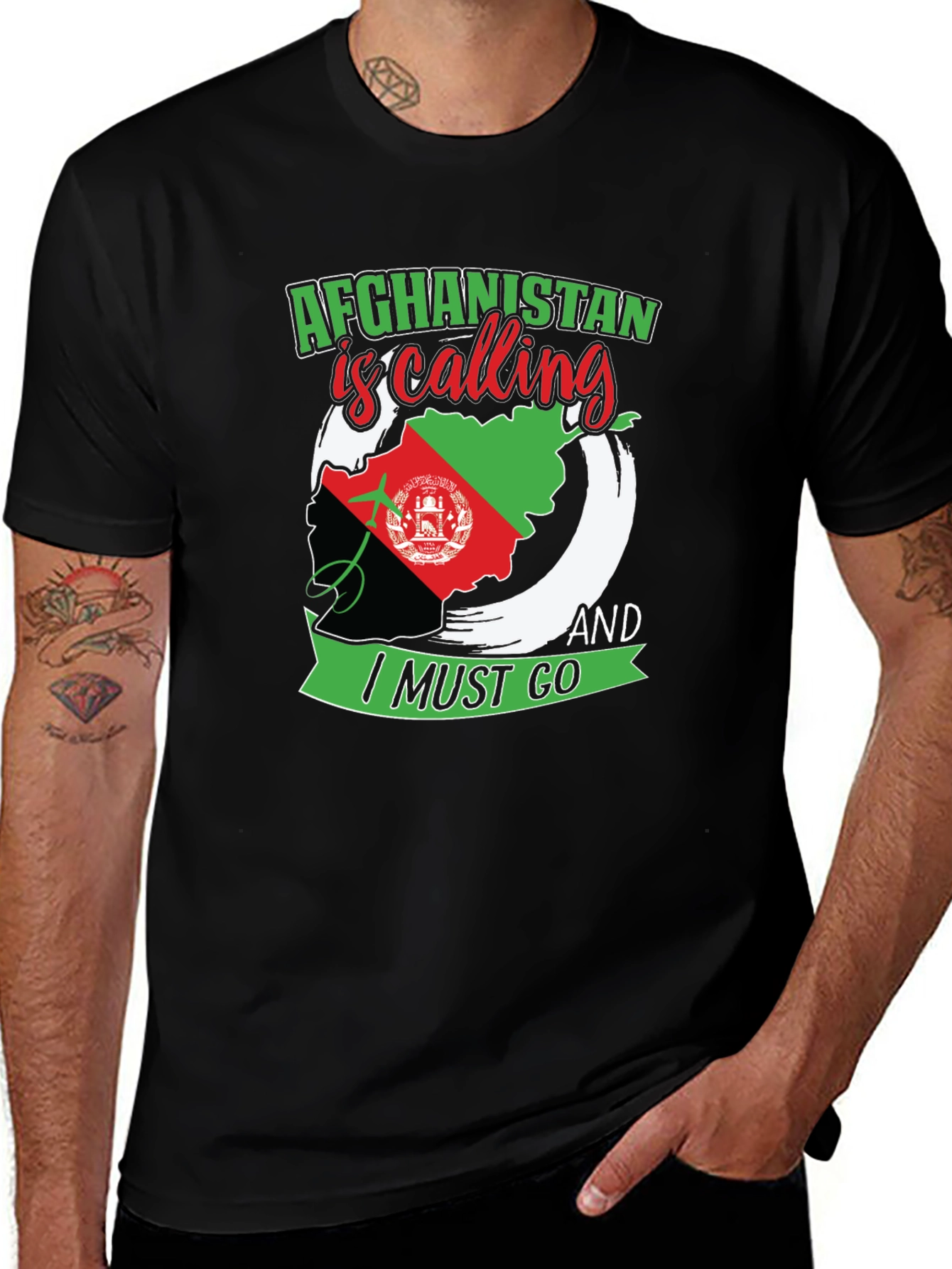 Afghanistan Is Calling T-Shirt - Patriotic Map Design