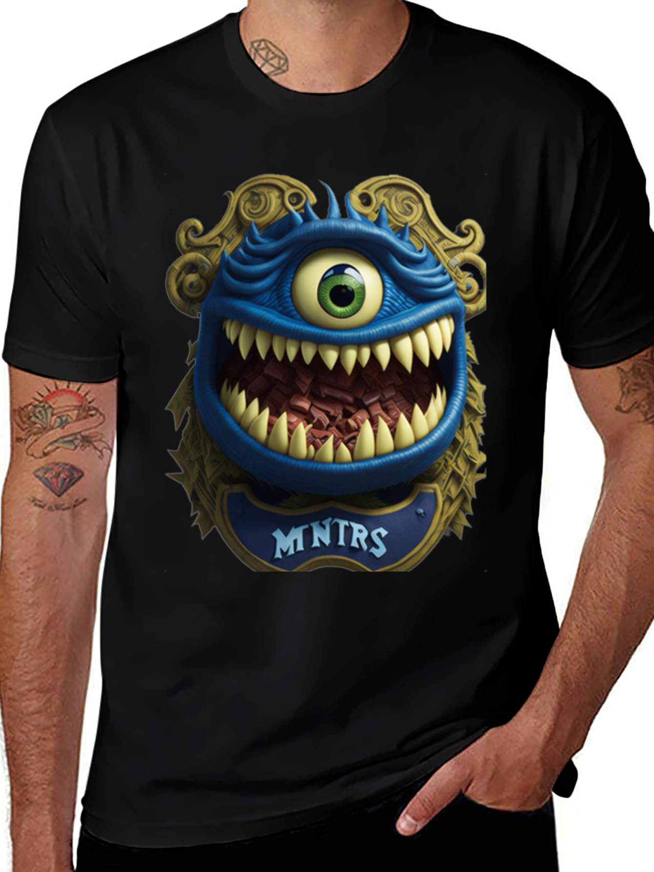 Variant 8 of Monster Graphic T-Shirt: Mntrs Design