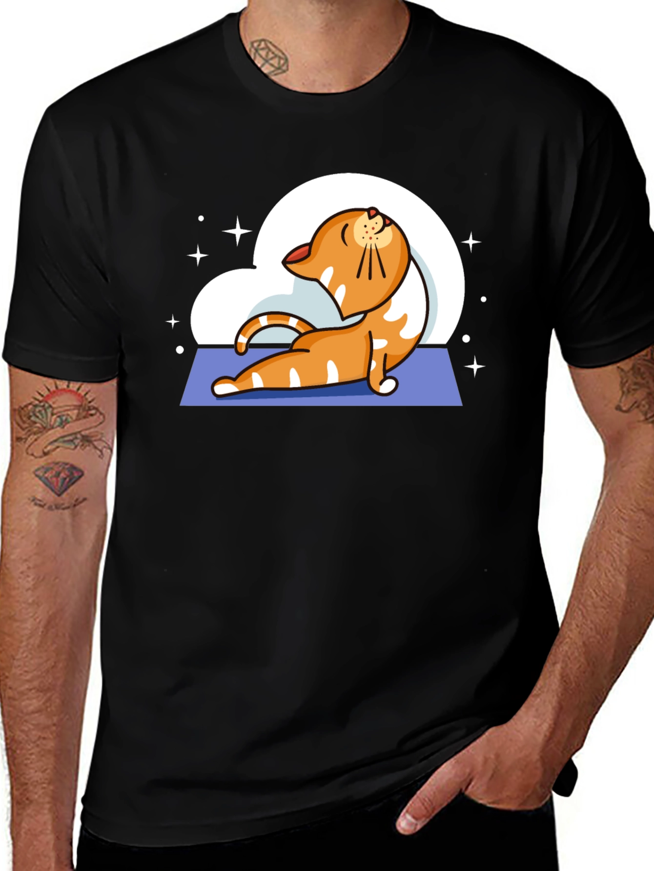 Variant 13 of Yoga Cat Tee - Zen Kitten T-Shirt