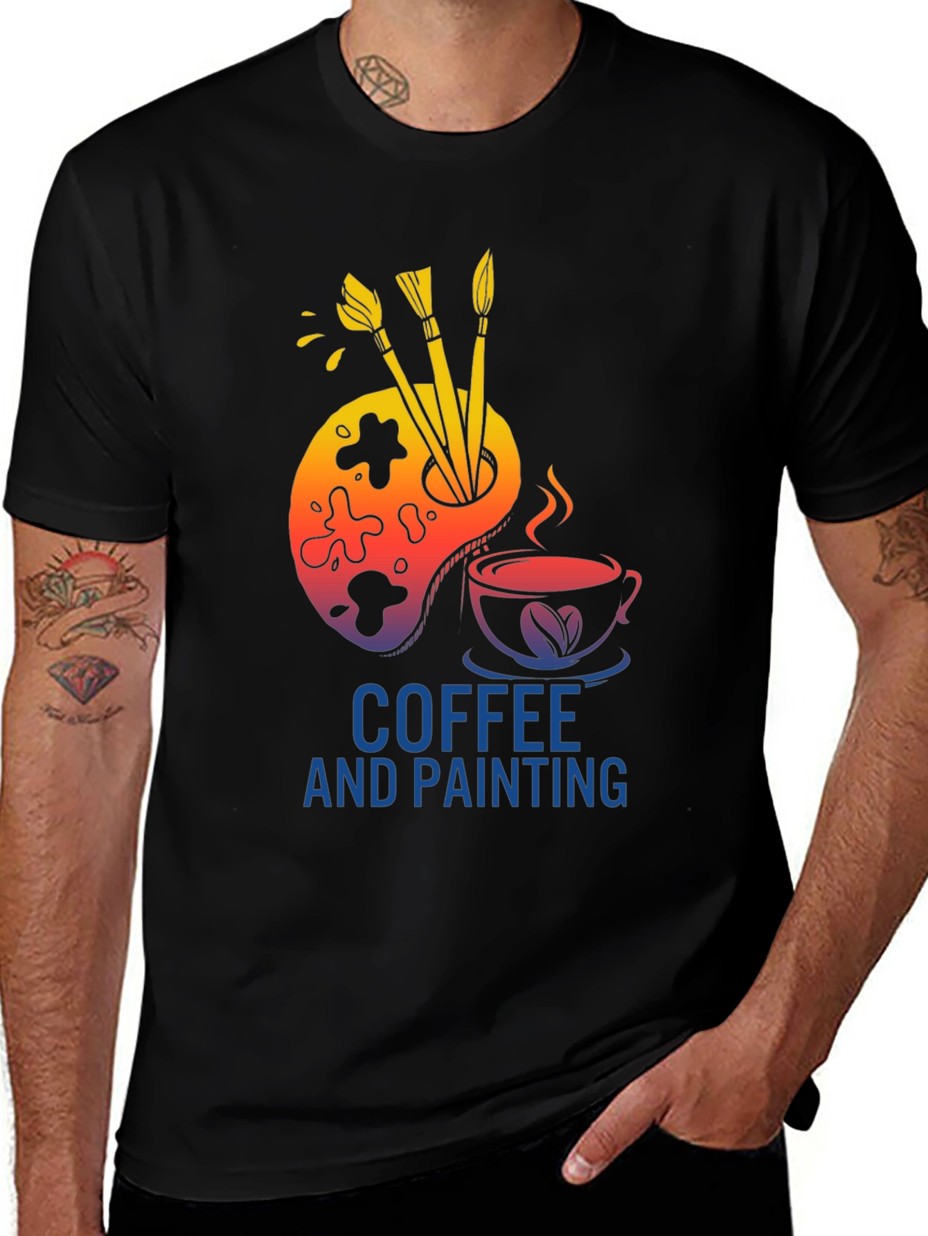 Variant 25 of Coffee and Painting Graphic Tee