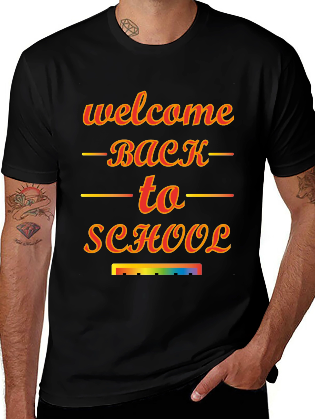 Variant 13 of Welcome Back to School Black T-Shirt