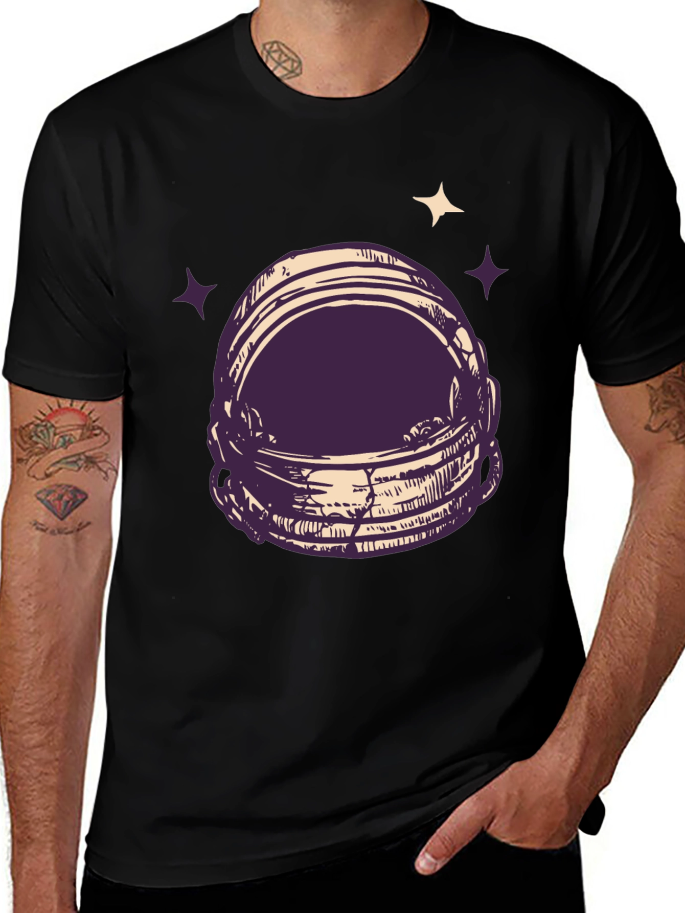 Variant 30 of Astronaut Helmet Graphic Tee - Space Lover's T-Shirt