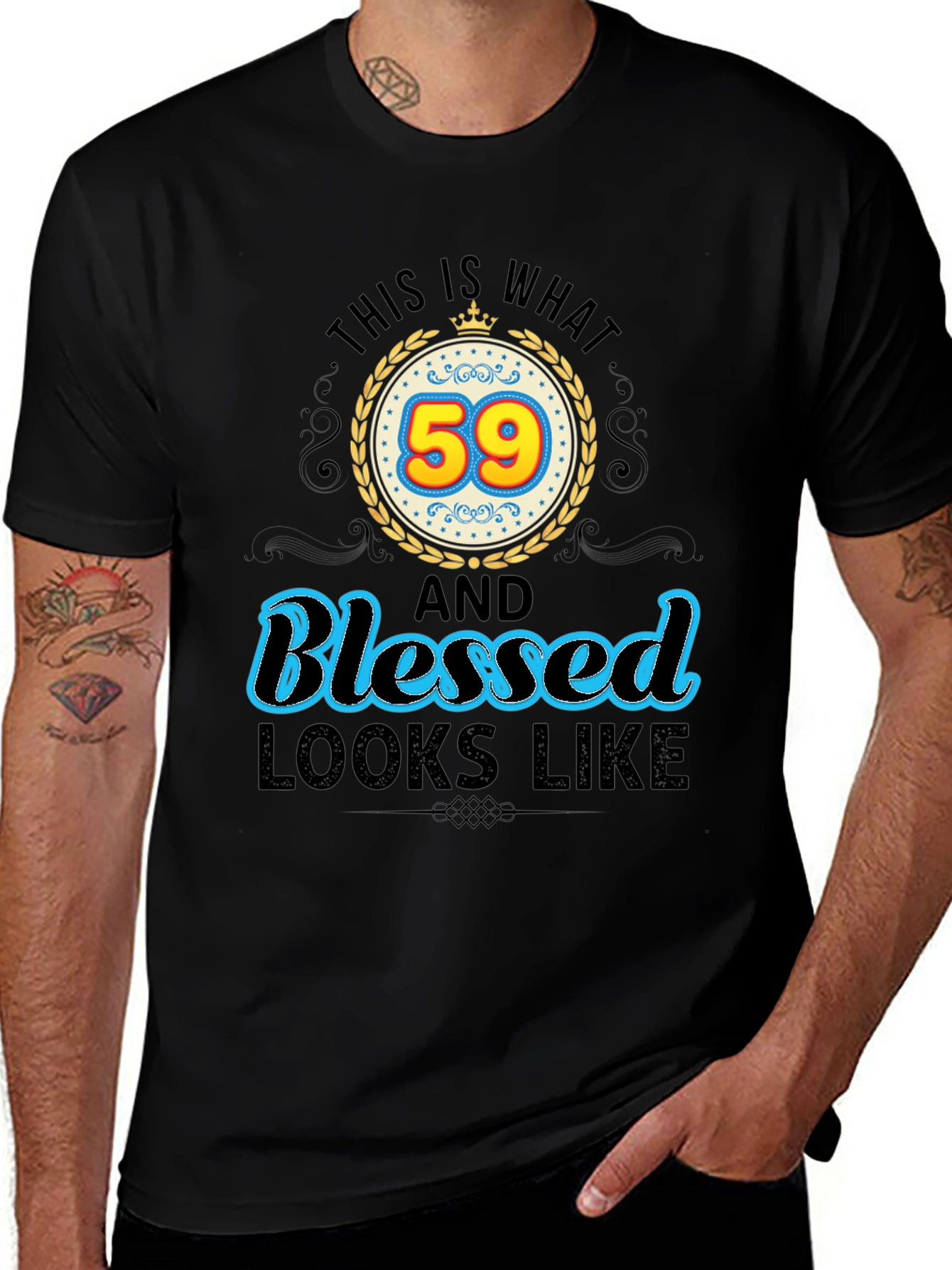 Variant 26 of Blessed 59th Birthday Graphic T-Shirt