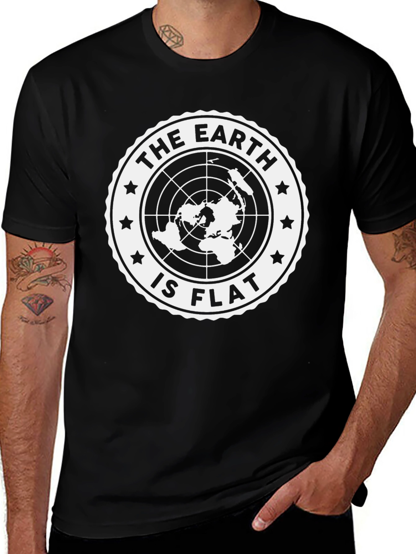 Variant 26 of The Earth Is Flat Graphic T-Shirt