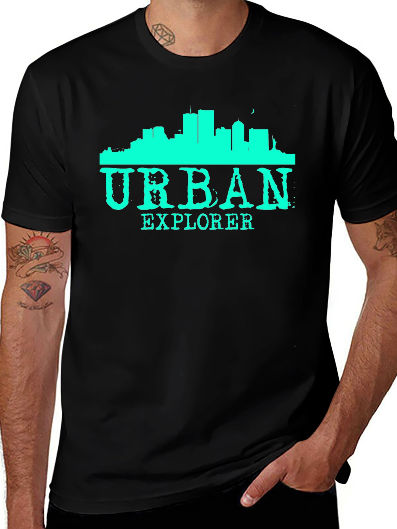 Variant 7 of Urban Explorer Black Graphic T-Shirt