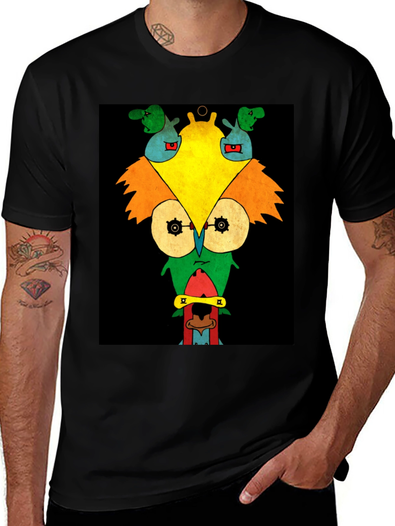 Variant 25 of Abstract Cartoon Character Graphic T-Shirt