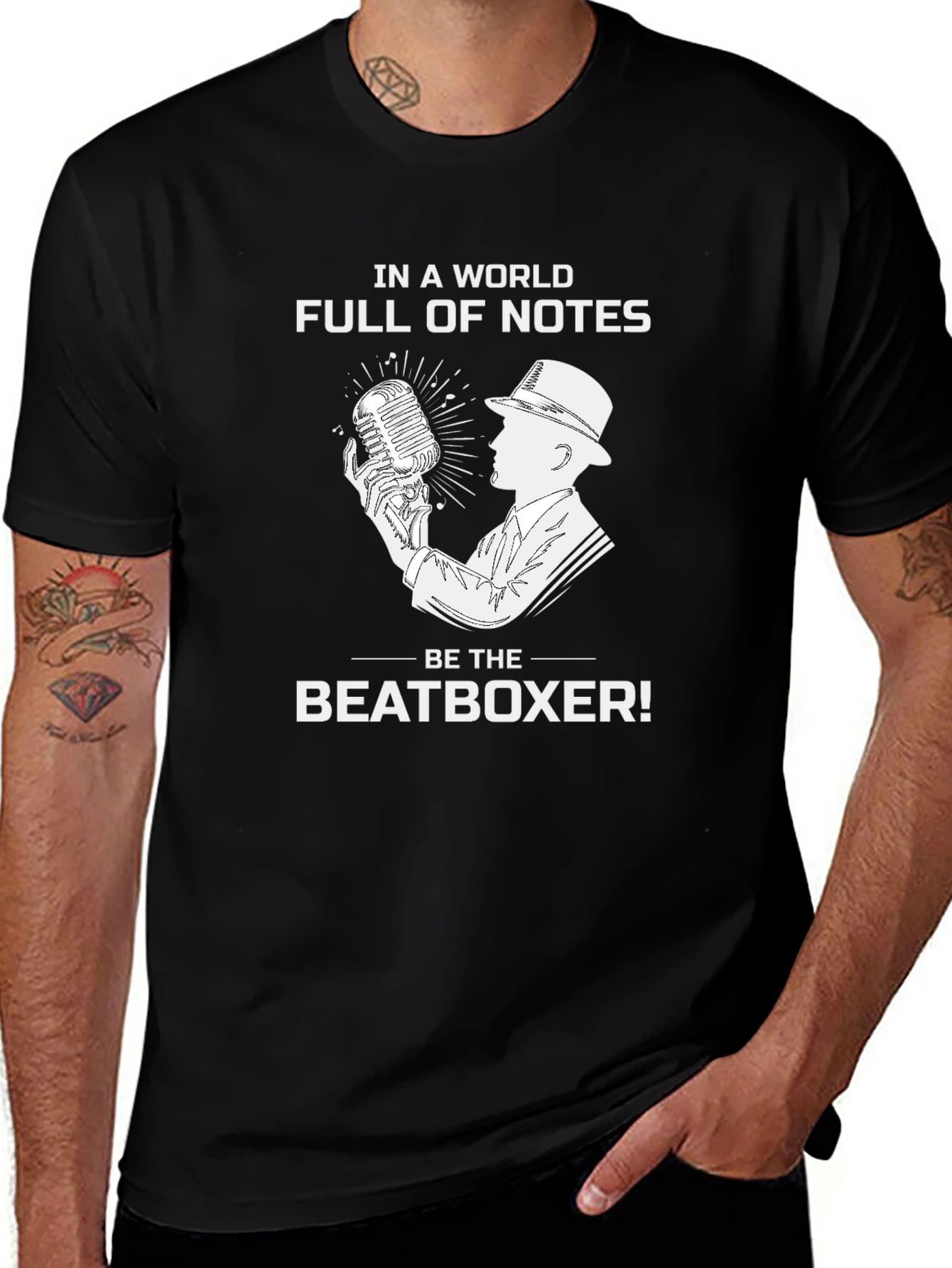 Variant 22 of Beatboxer Graphic T-Shirt - Music Lover Tee