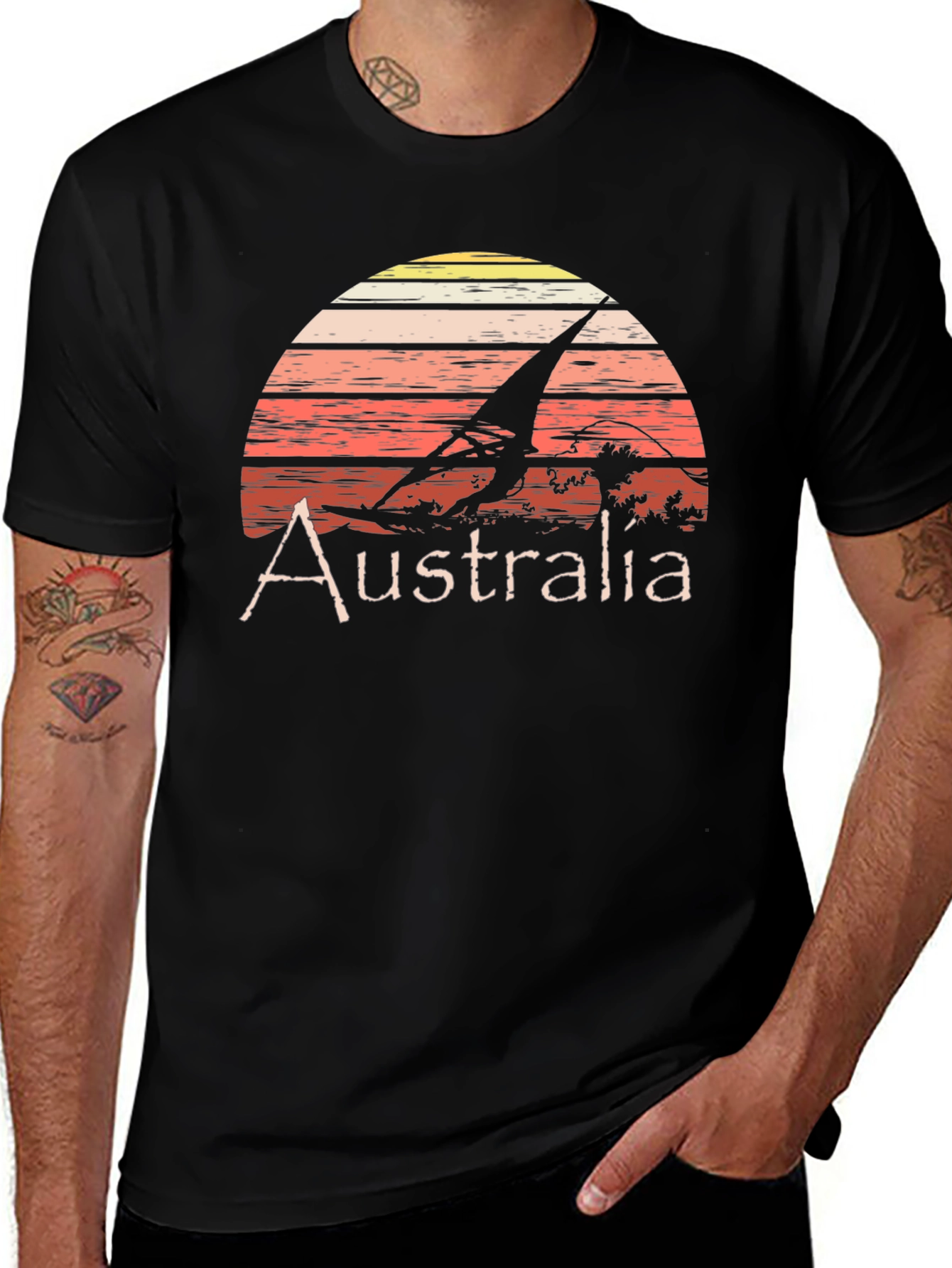Variant 5 of Retro Australia Sunset T-Shirt
