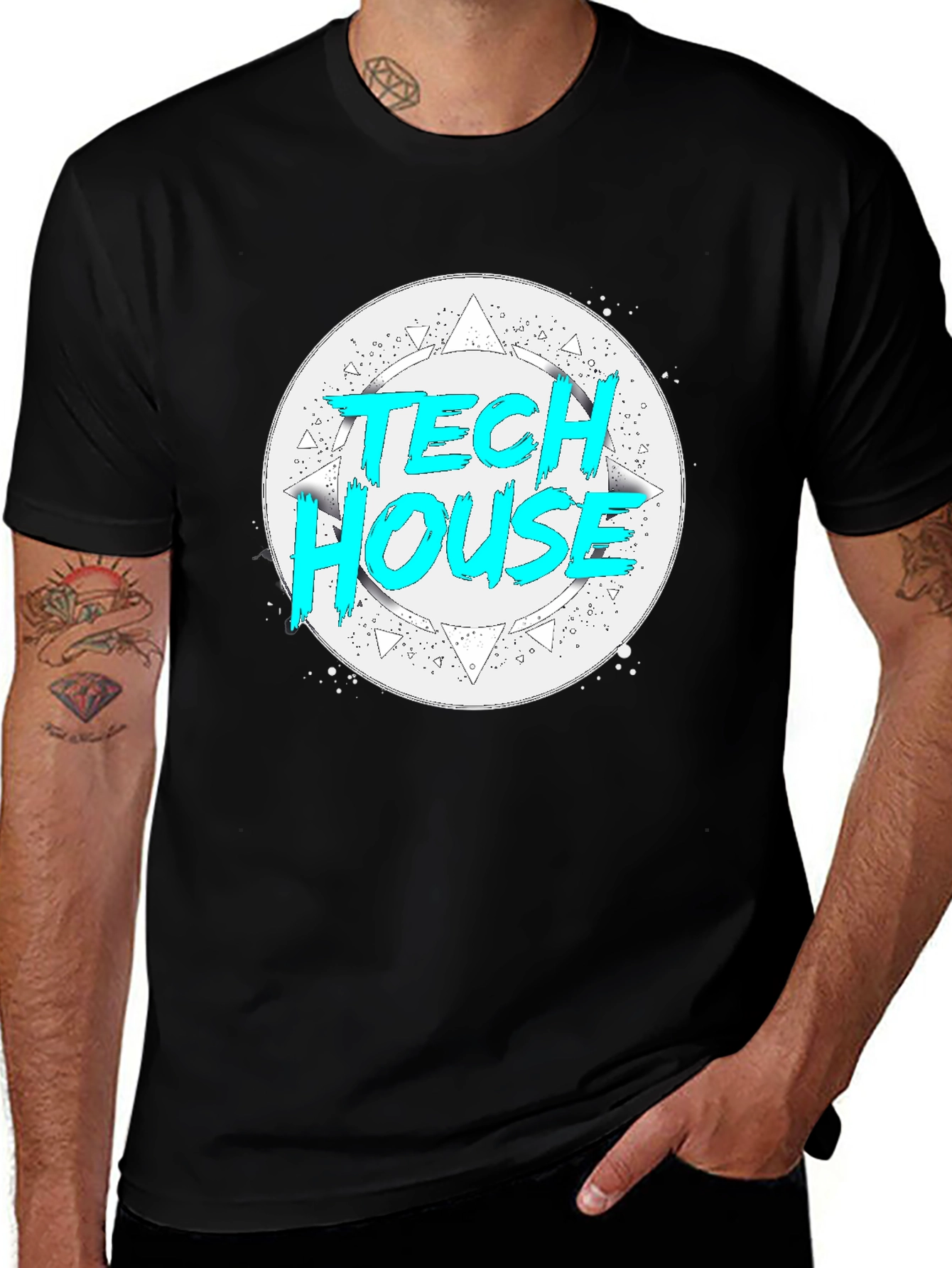 Variant 28 of Tech House Graphic T-Shirt - Black