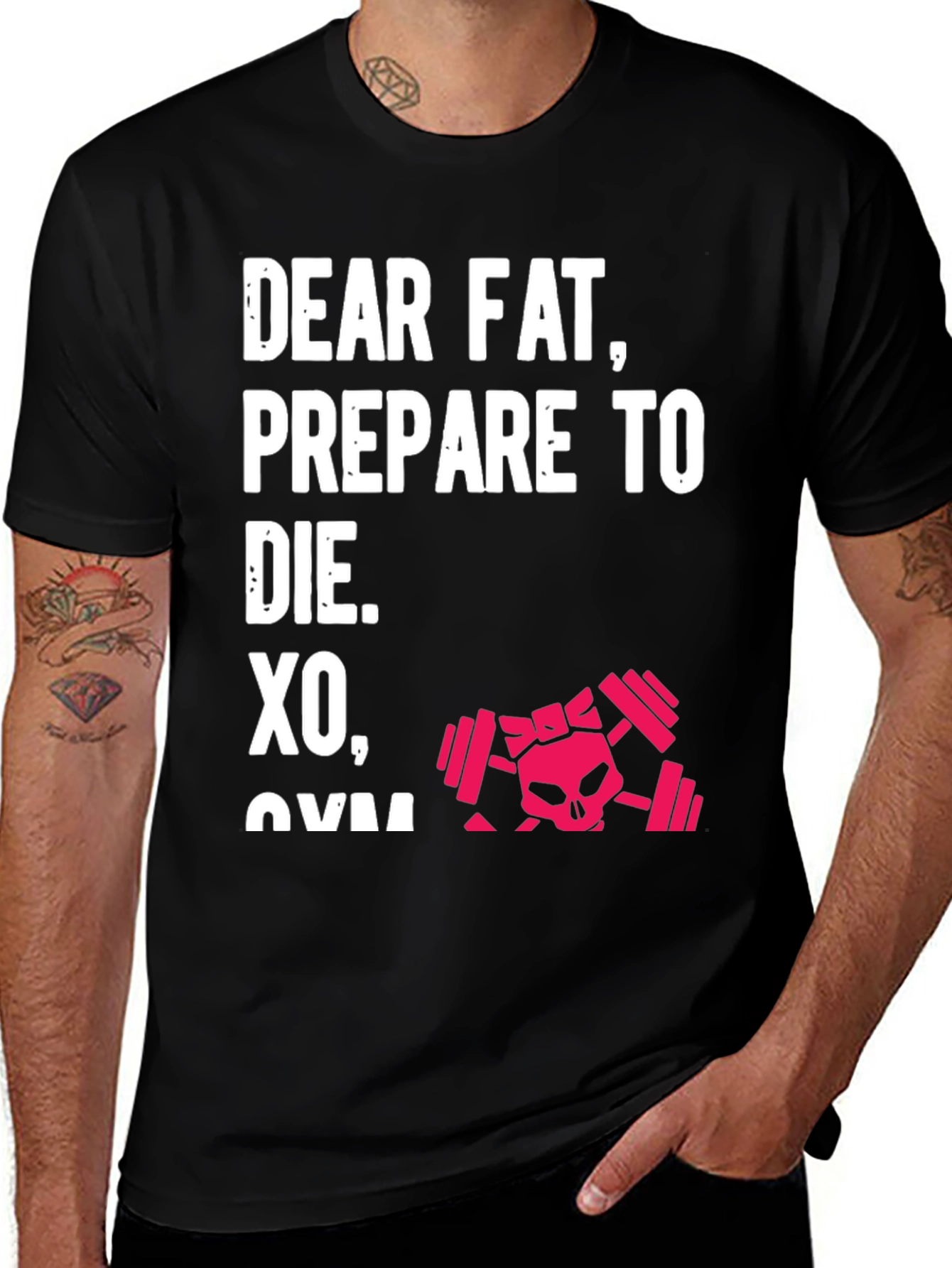 Variant 11 of Dear Fat, Prepare to Die. Gym T-Shirt
