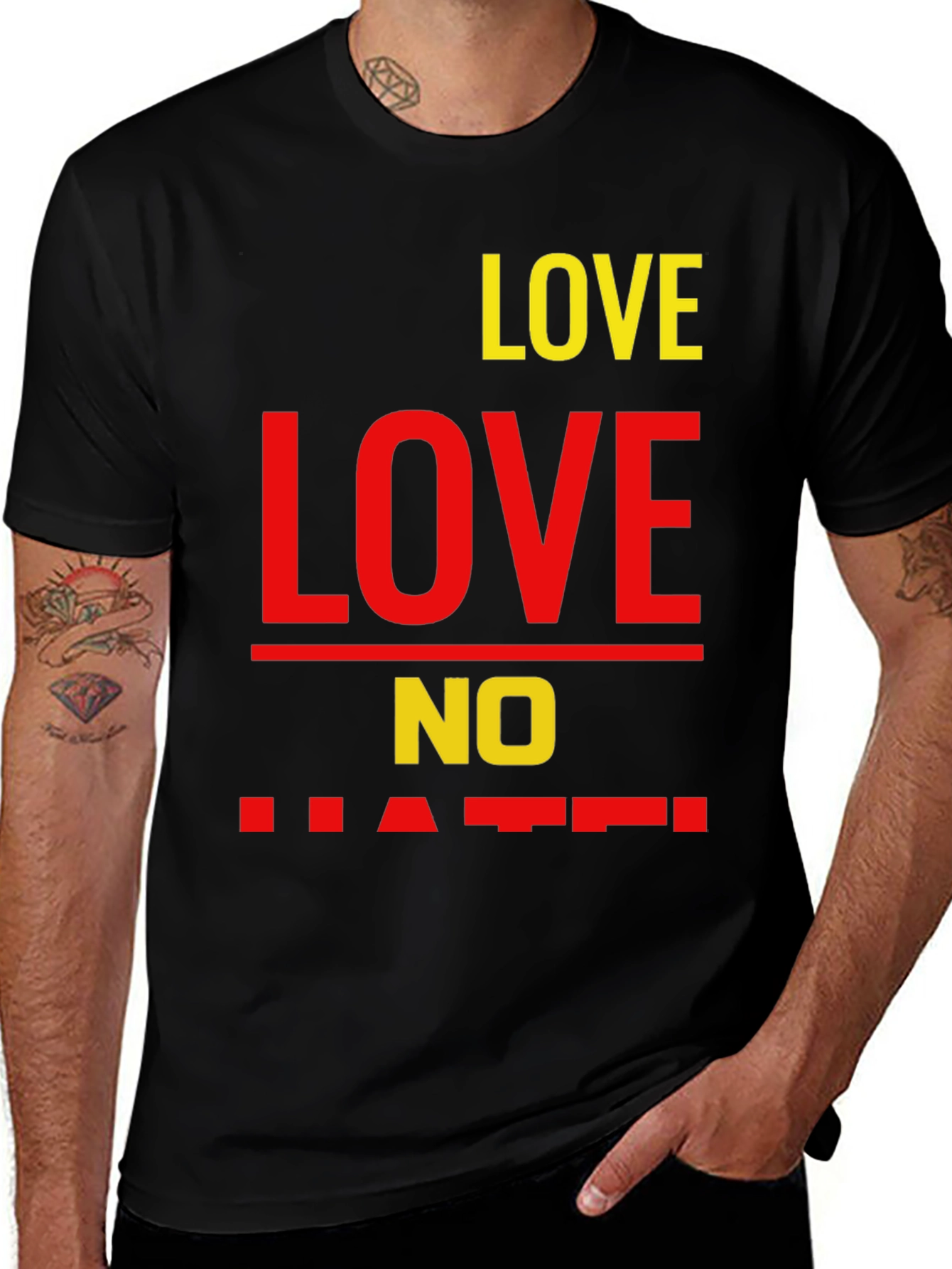 Variant 10 of Love No Hate Graphic T-Shirt