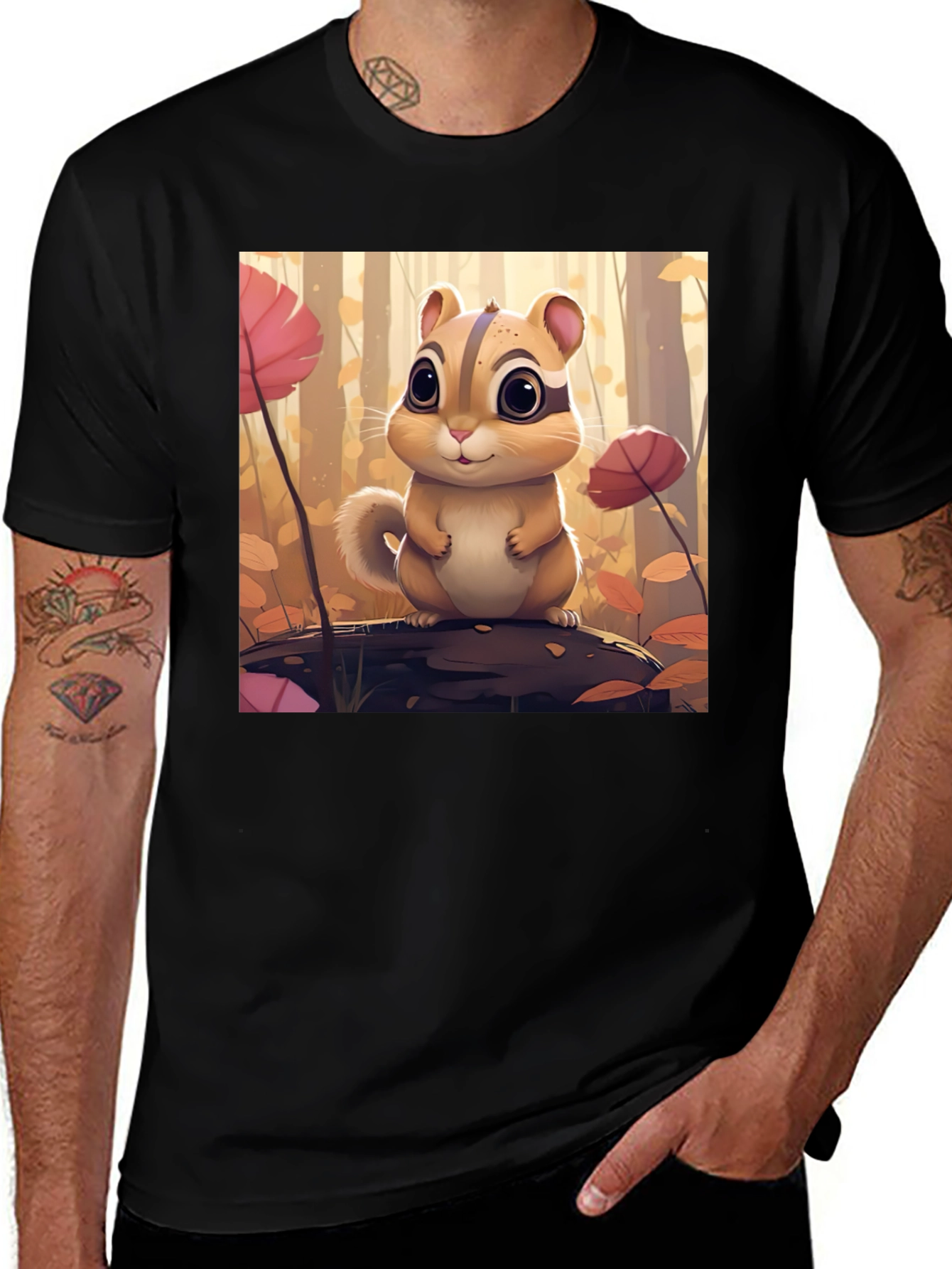Variant 28 of Cute Chipmunk T-Shirt - Forest Theme
