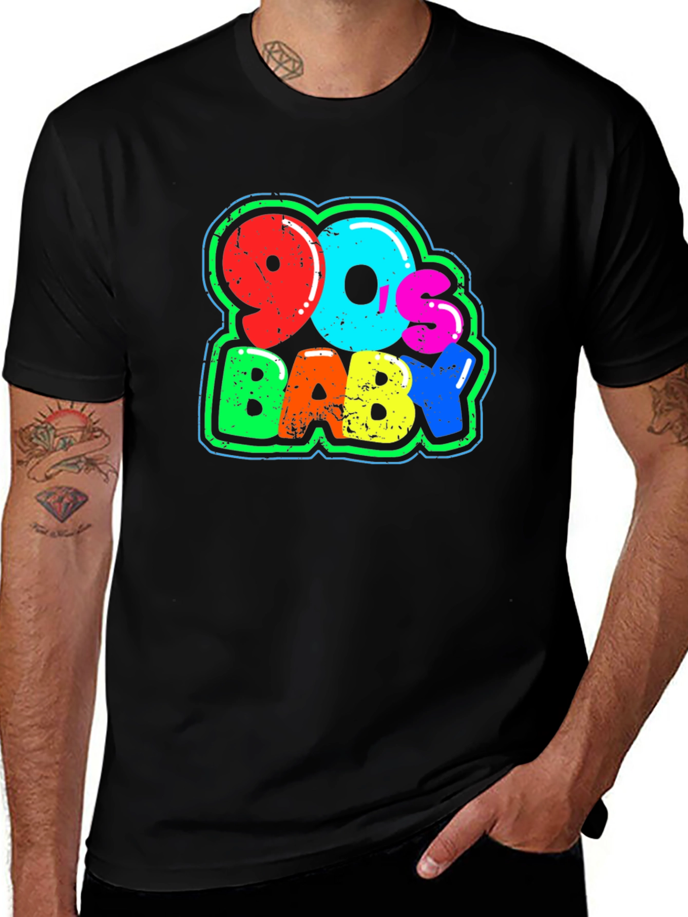 Black 90s Baby T-Shirt Black Cotton Blend main image
