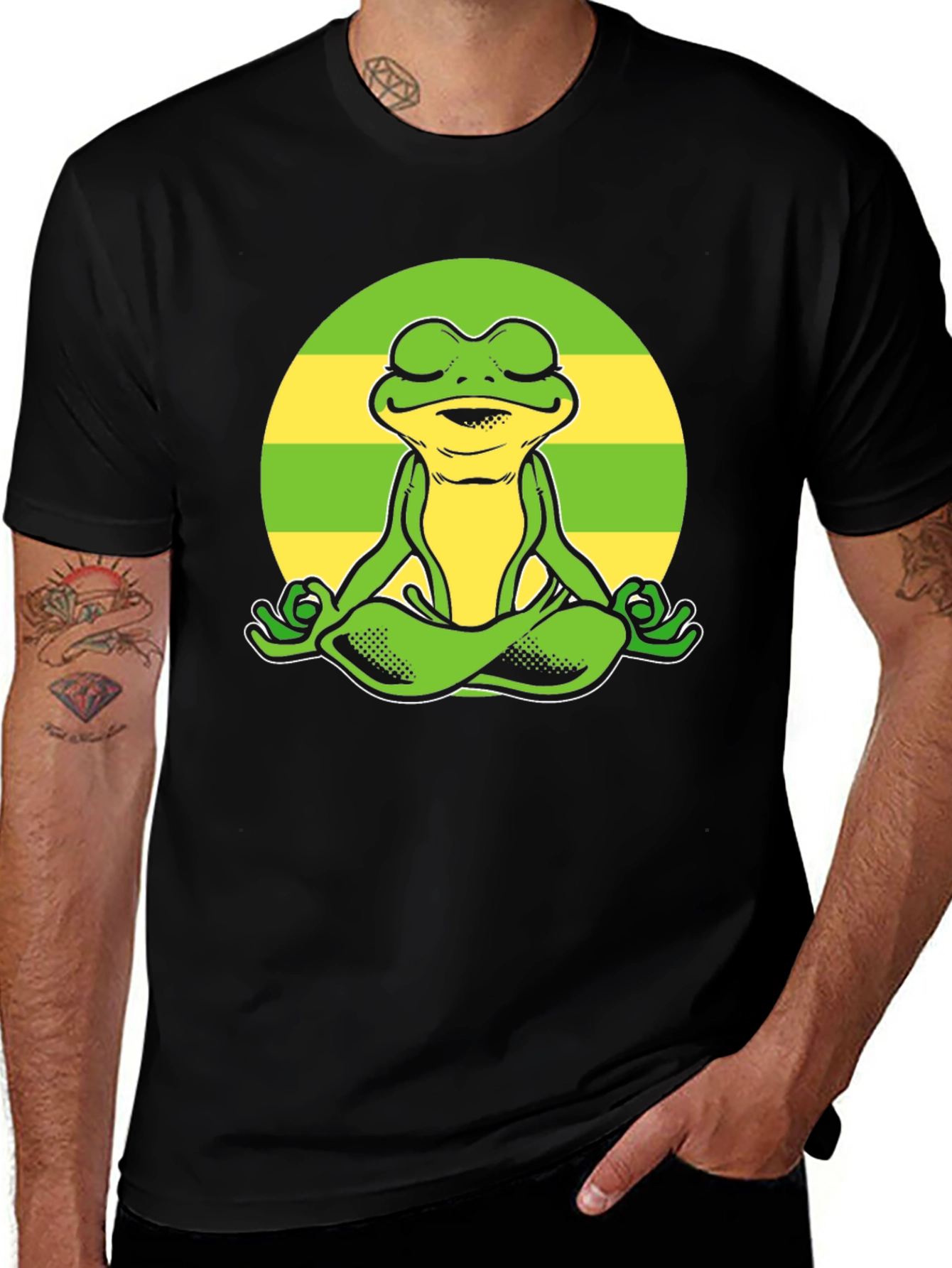 Variant 2 of Zen Frog Graphic Tee - Meditating Amphibian T-Shirt