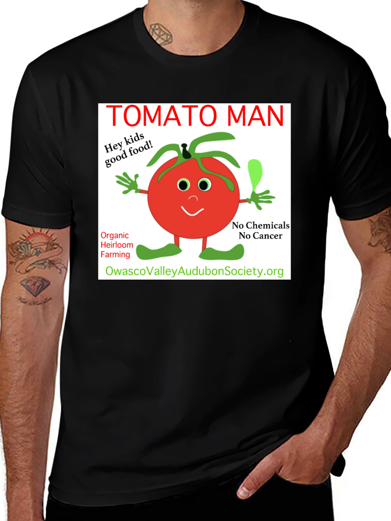 Variant 2 of Tomato Man Organic Food Graphic T-Shirt
