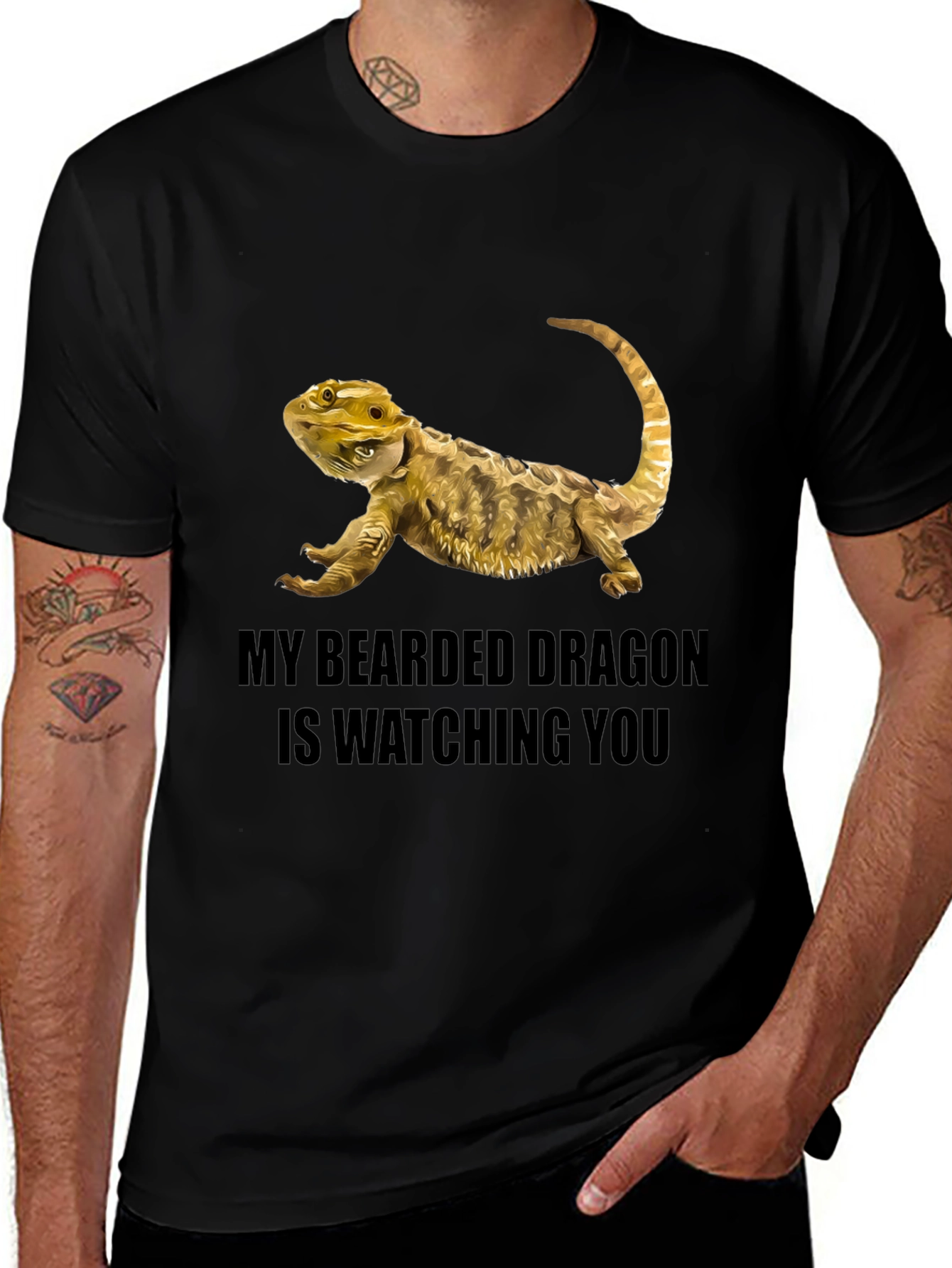 Variant 26 of Bearded Dragon Watching T-Shirt