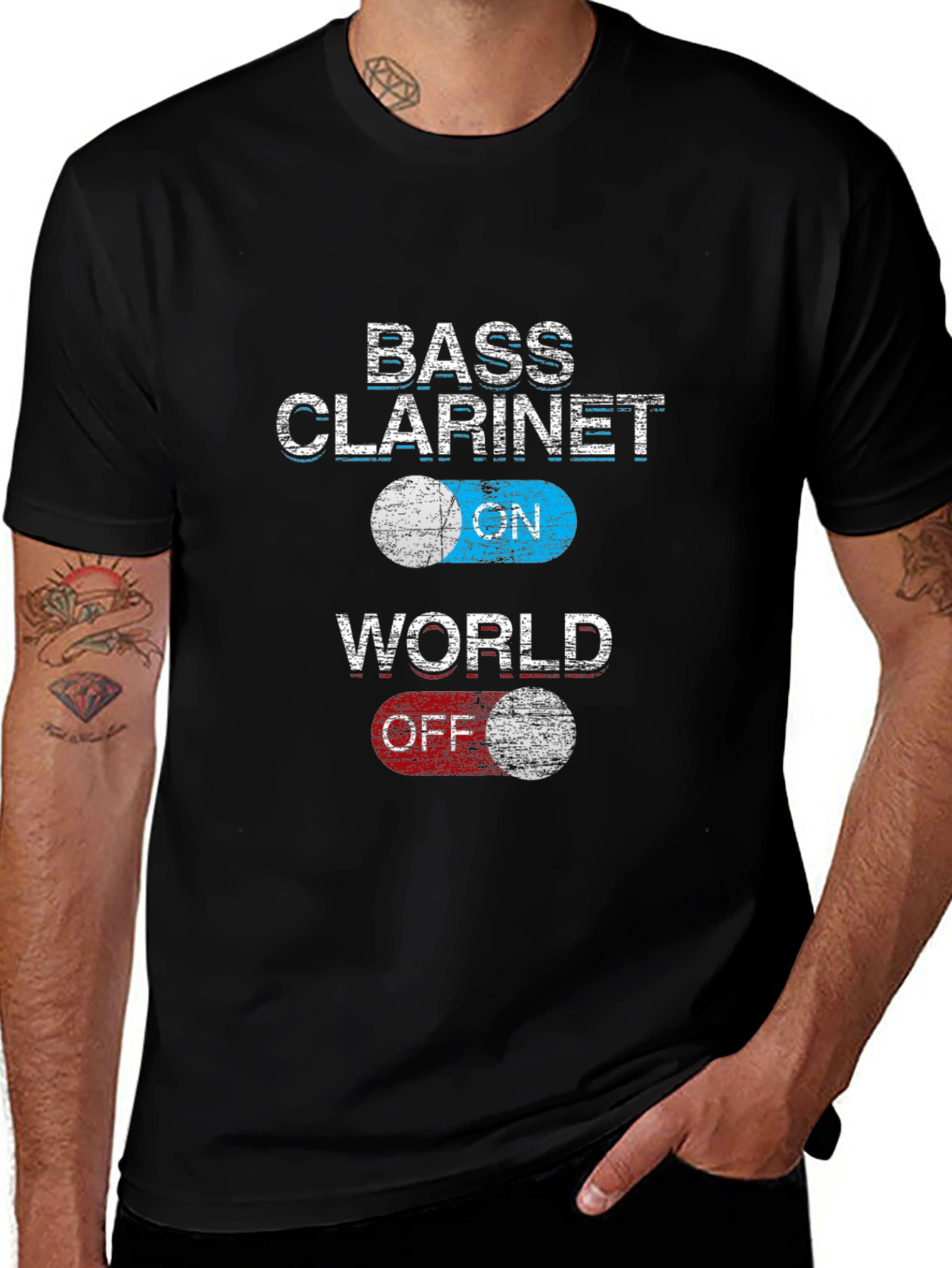 Variant 15 of Bass Clarinet ON, World OFF T-Shirt