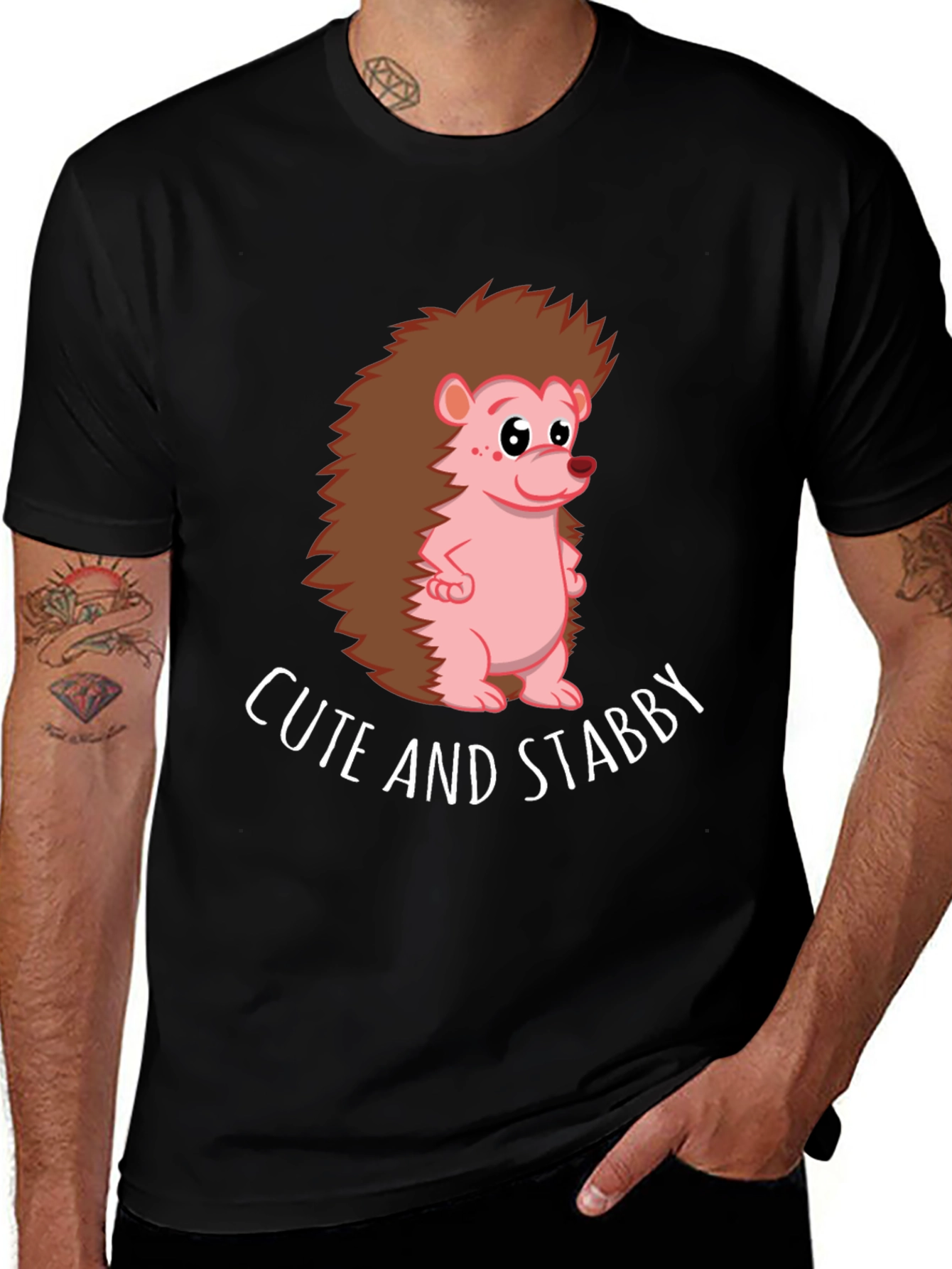 Variant 13 of Cute and Stabby Hedgehog Graphic T-Shirt