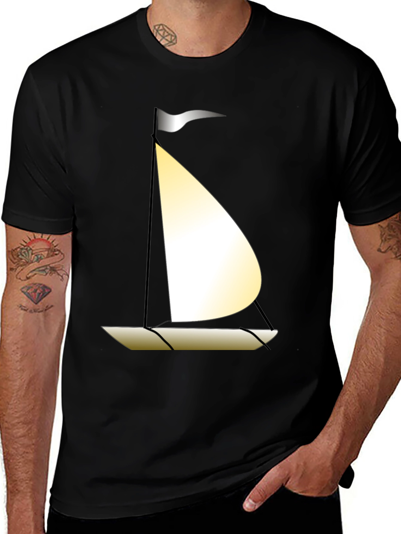 Variant 18 of Sailboat Graphic T-Shirt - Casual Style