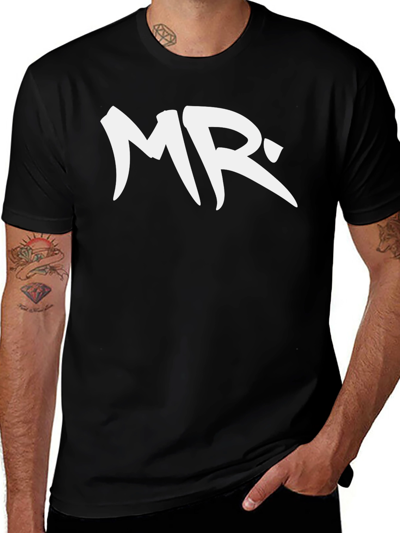 Variant 16 of MR. Graphic Print Black T-Shirt