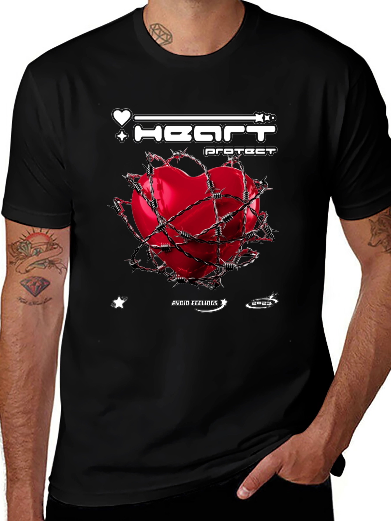 Edgy Heart Protect Graphic Tee