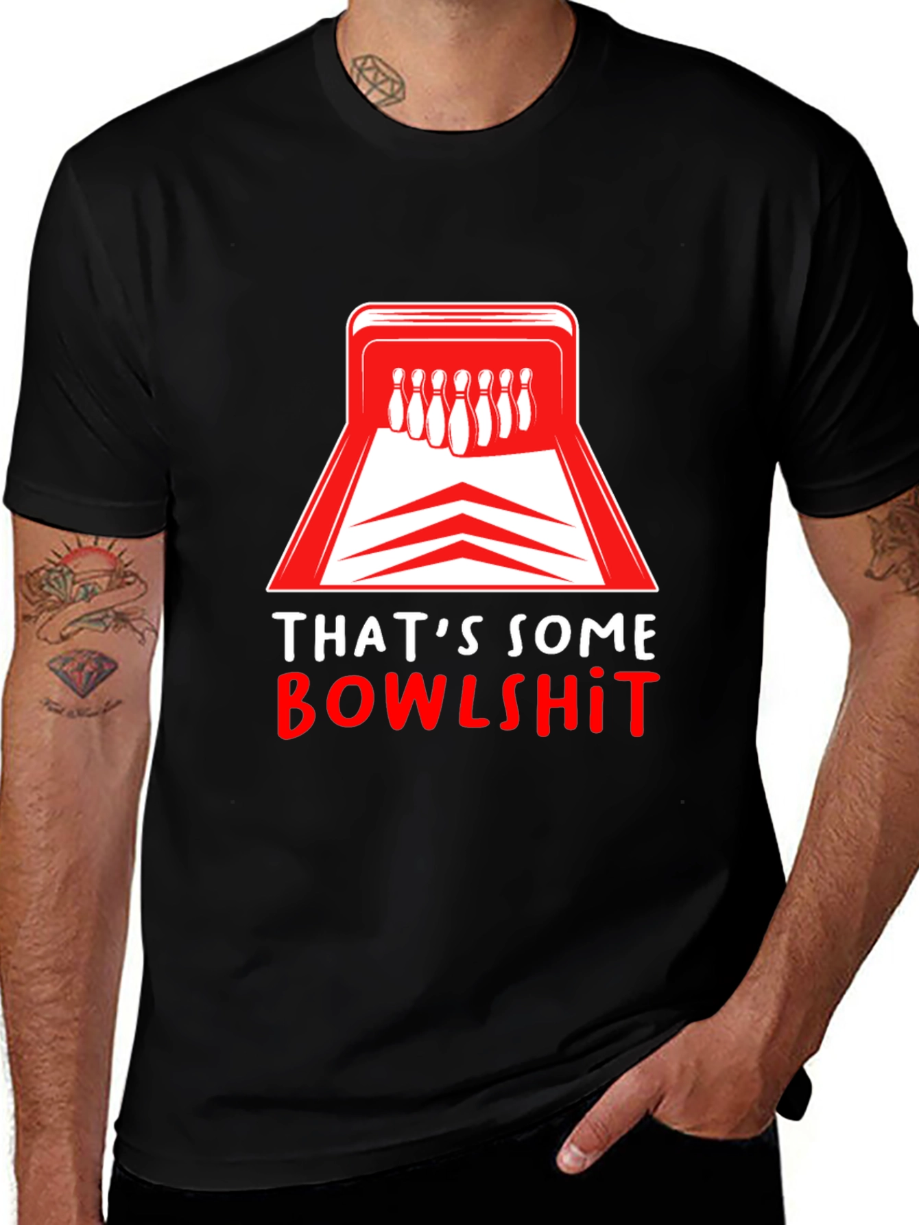 Variant 11 of That's Some Bowlshit Black T-Shirt