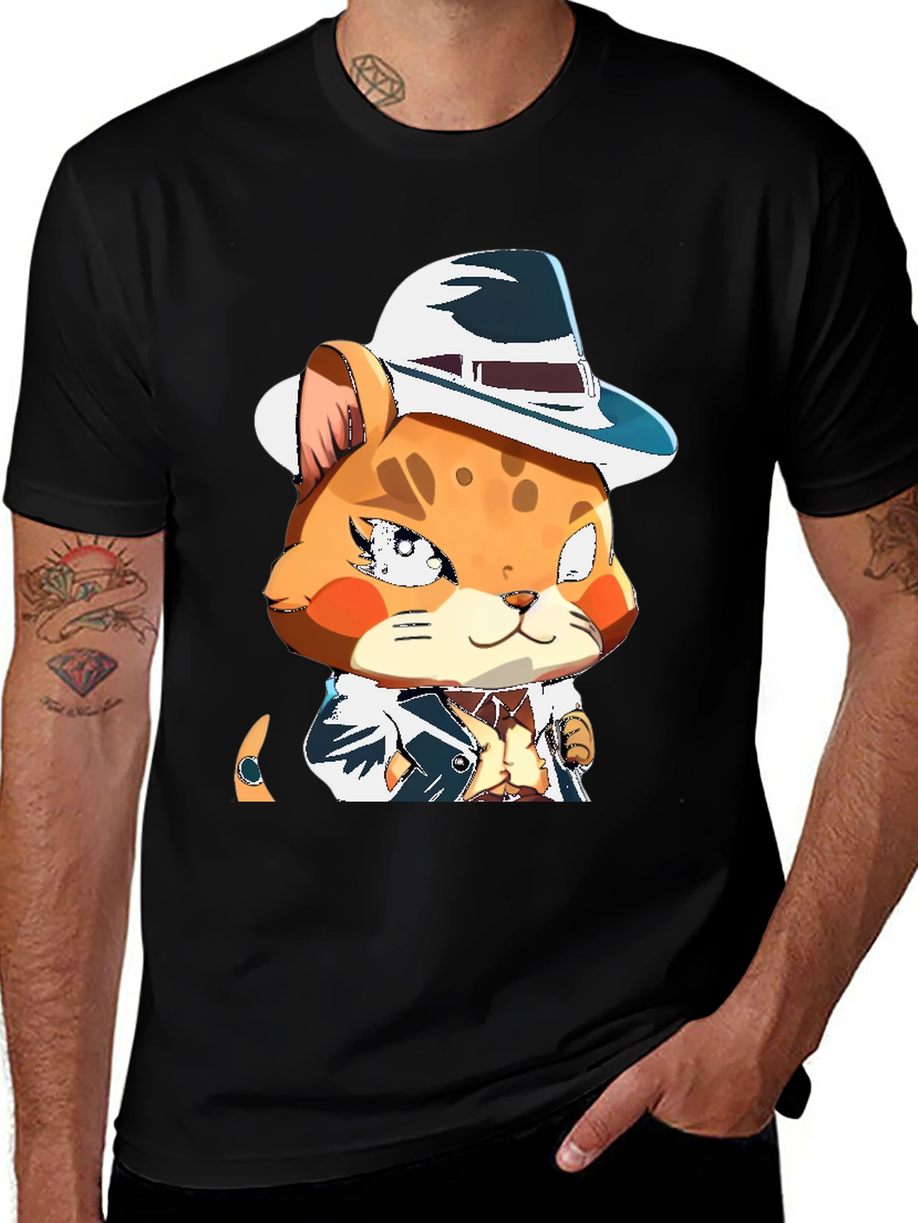 Variant 16 of Cool Cat in a Hat T-Shirt