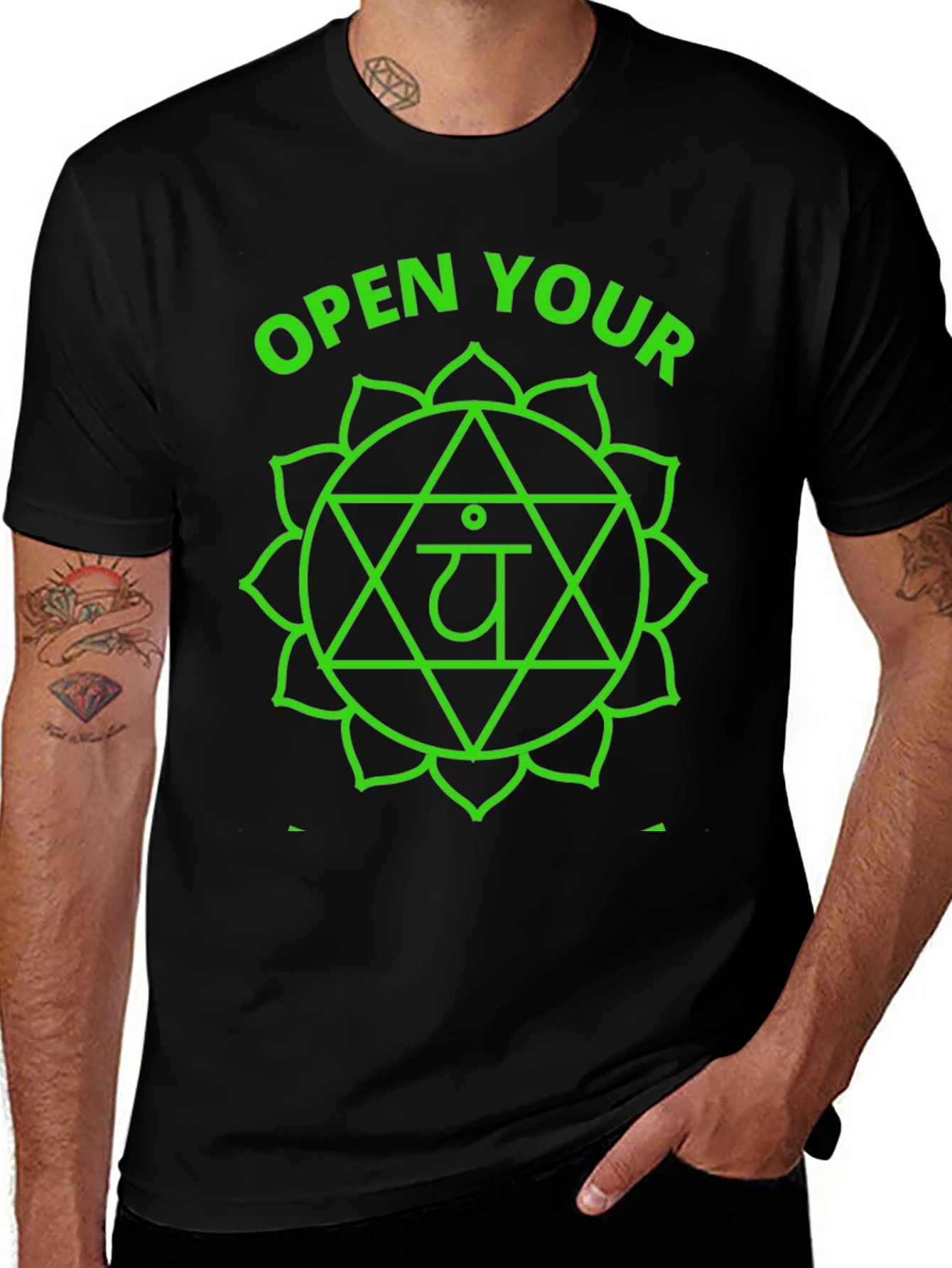 Variant 10 of Open Your Heart Chakra T-Shirt - Spiritual Tee