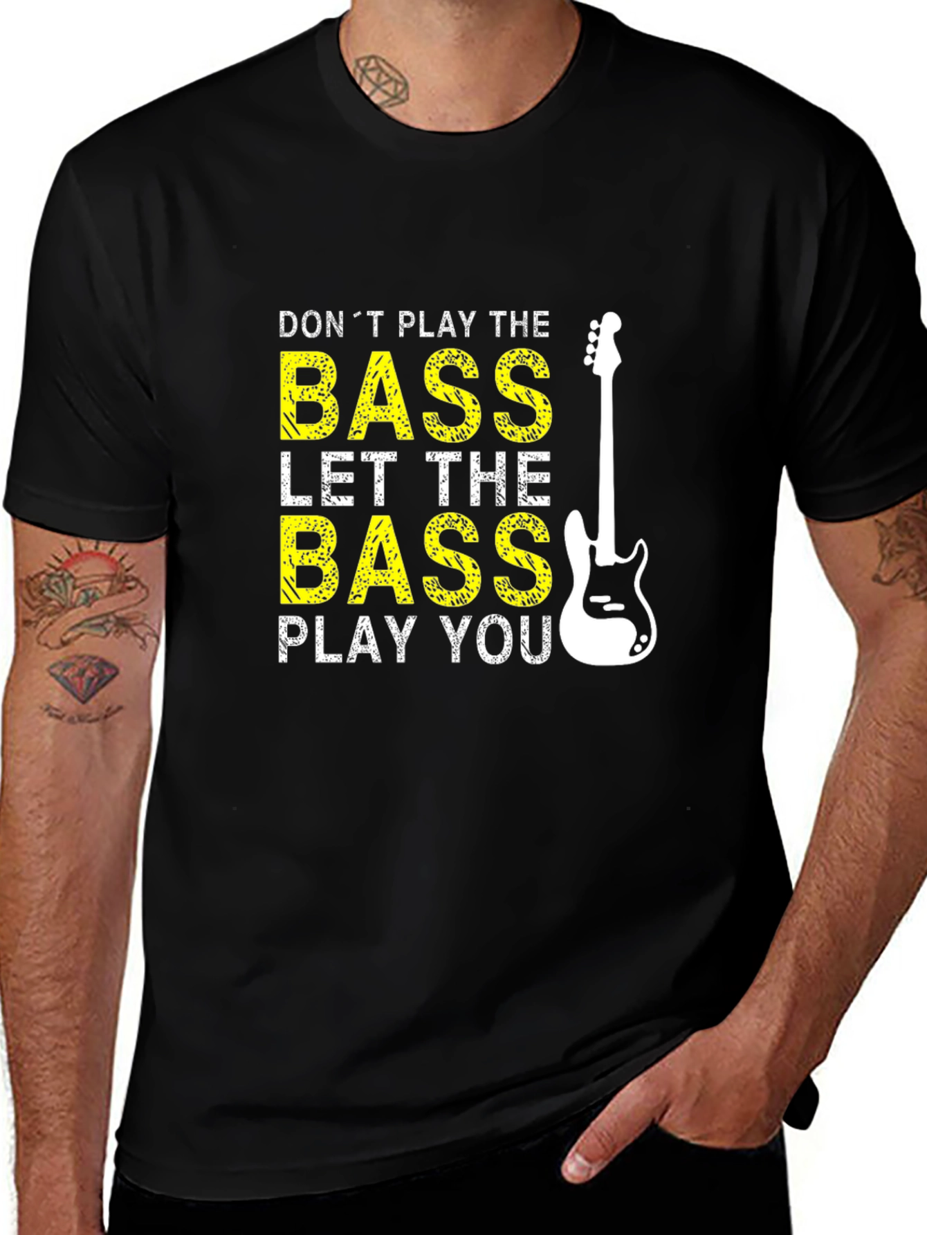 Variant 17 of Bass Guitar T-Shirt - "Let the Bass Play You"