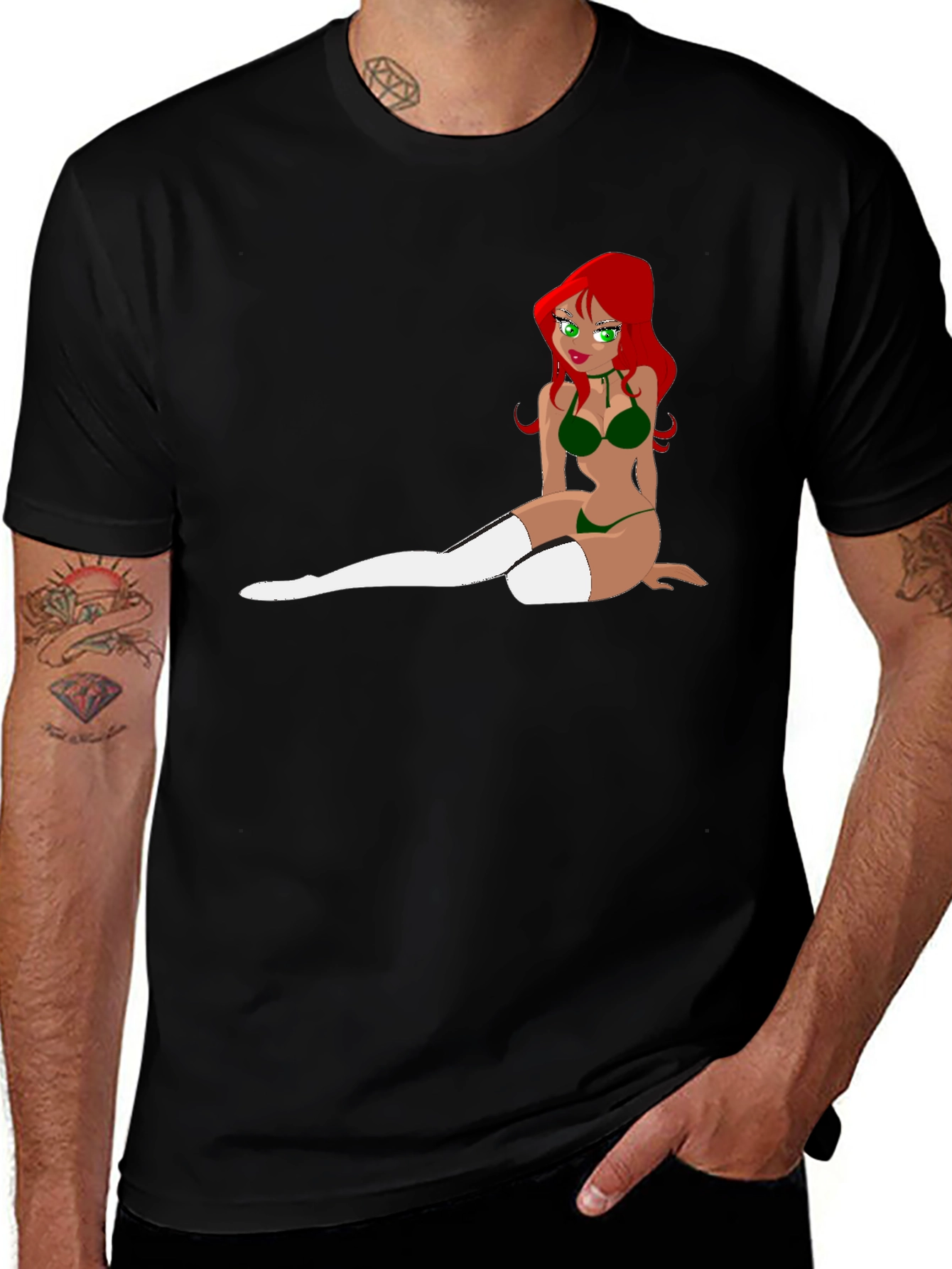 Variant 3 of Cartoon Girl T-Shirt - Unique Graphic Tee