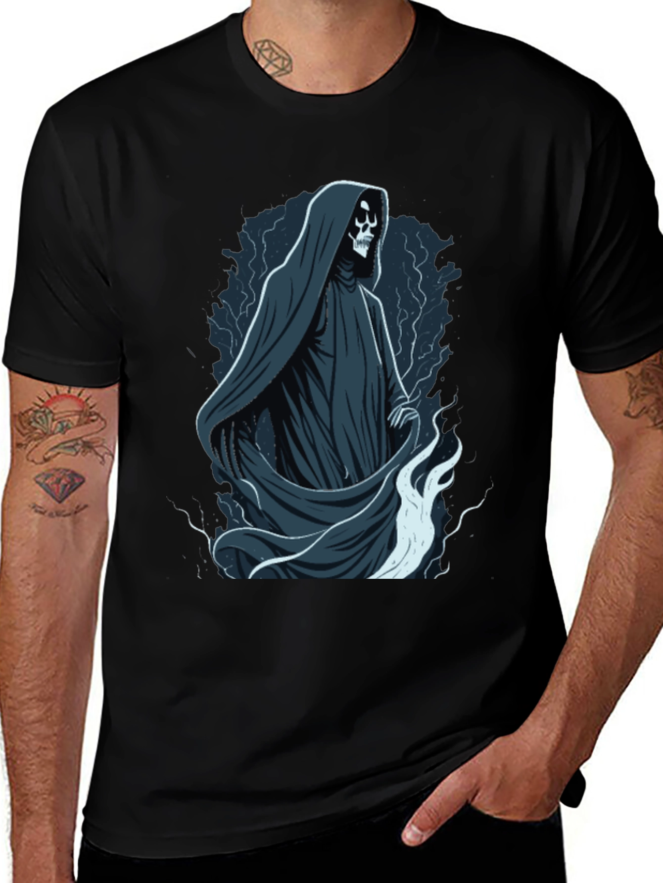 Grim Reaper Graphic Tee - Black