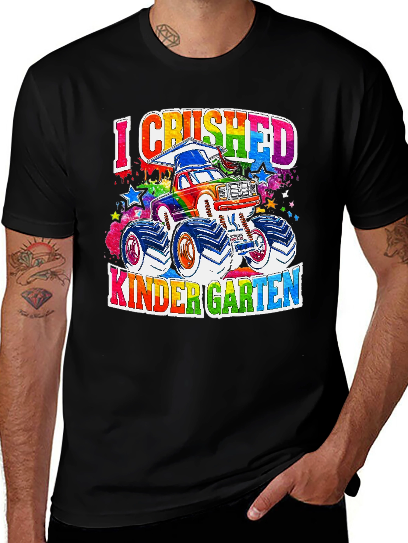 I Crushed Kindergarten Monster Truck Graduation T-Shirt
