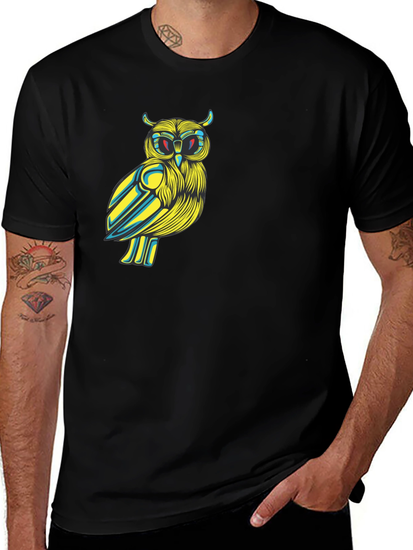 Variant 21 of Owl Graphic Print T-Shirt - Cool & Stylish