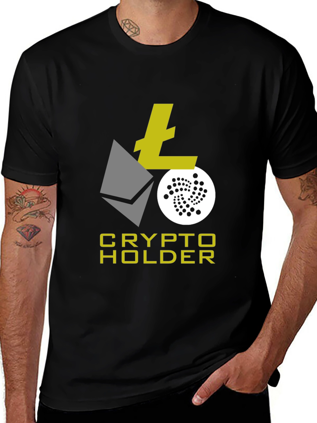 Crypto Holder T-Shirt - Bitcoin, Ethereum, Litecoin
