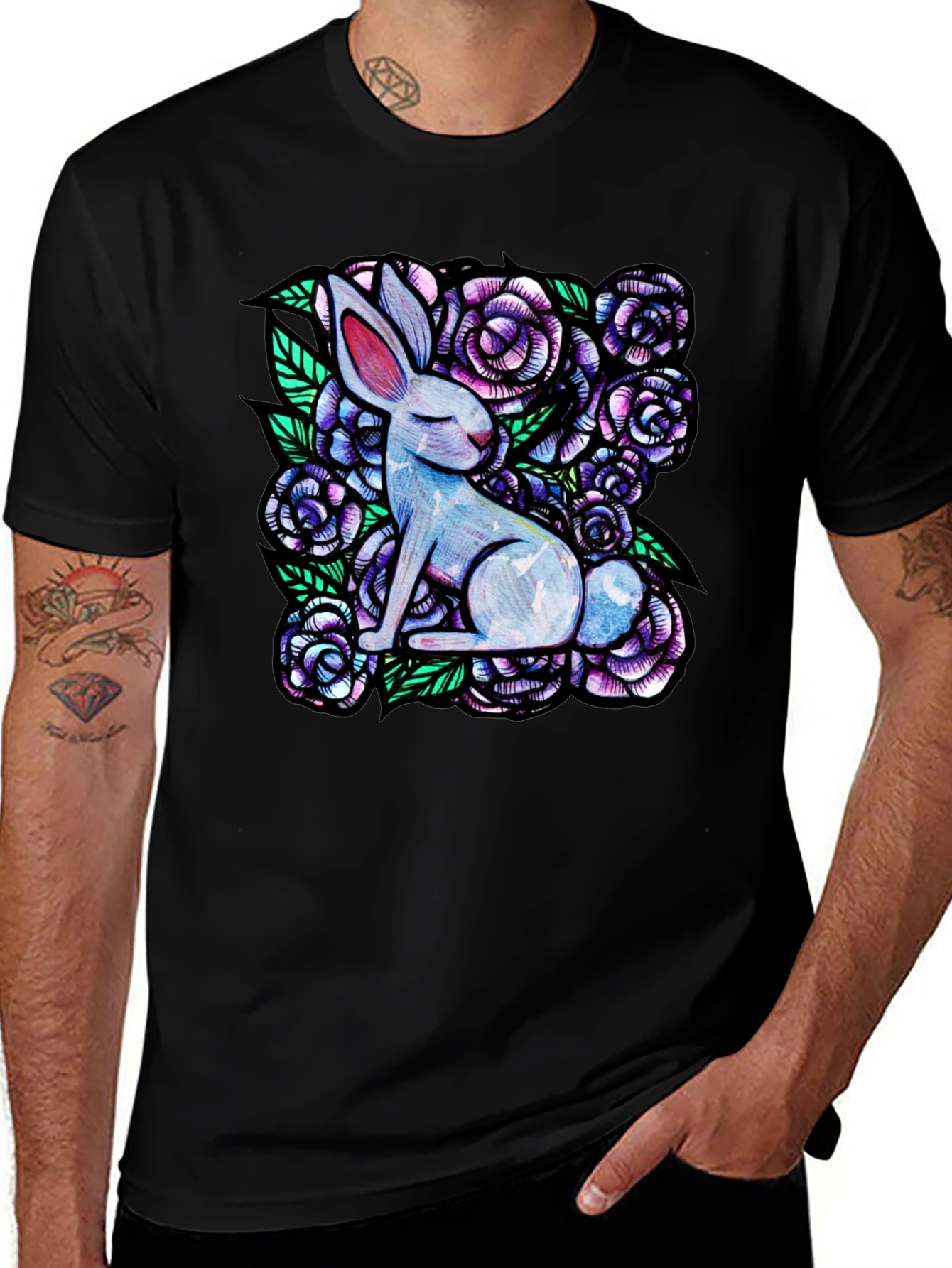 Variant 20 of Rabbit & Floral Graphic Tee