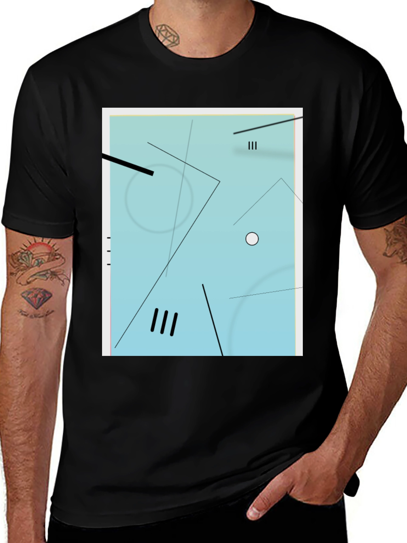Variant 2 of Abstract Geometric T-Shirt - Modern Art Graphic Tee