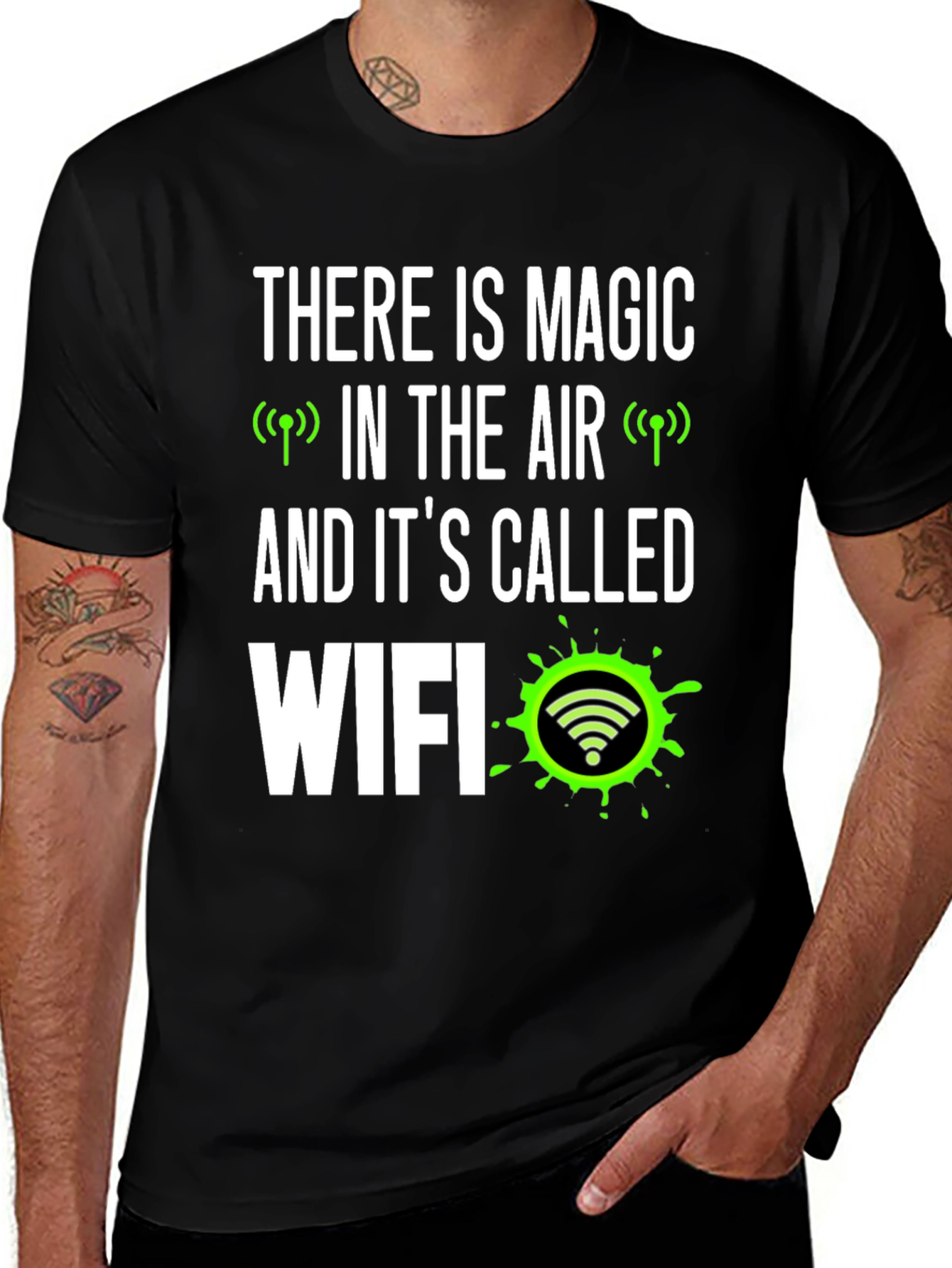 Magic WiFi T-Shirt - Humorous Geek Tee
