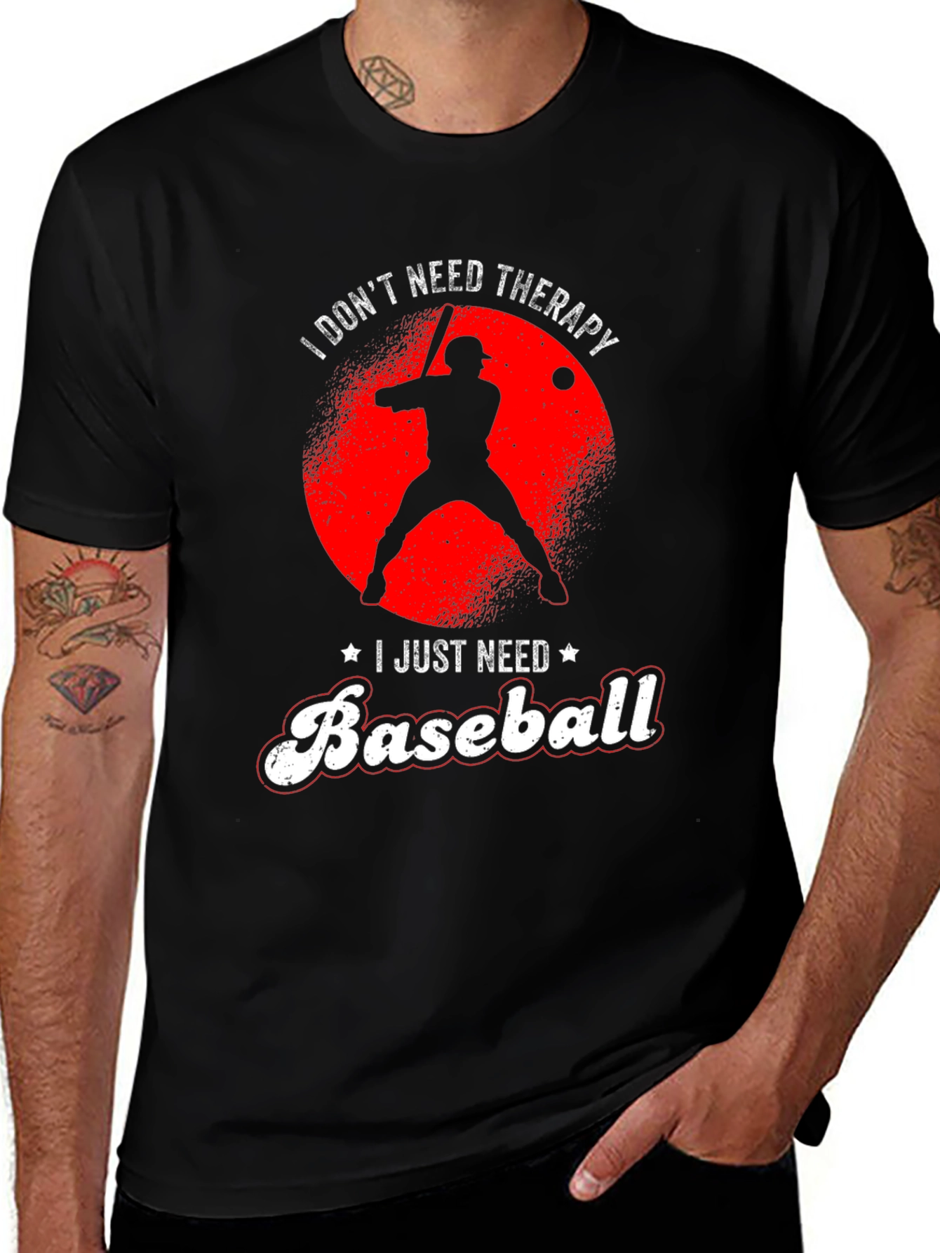 Variant 15 of I Don't Need Therapy, Baseball T-Shirt