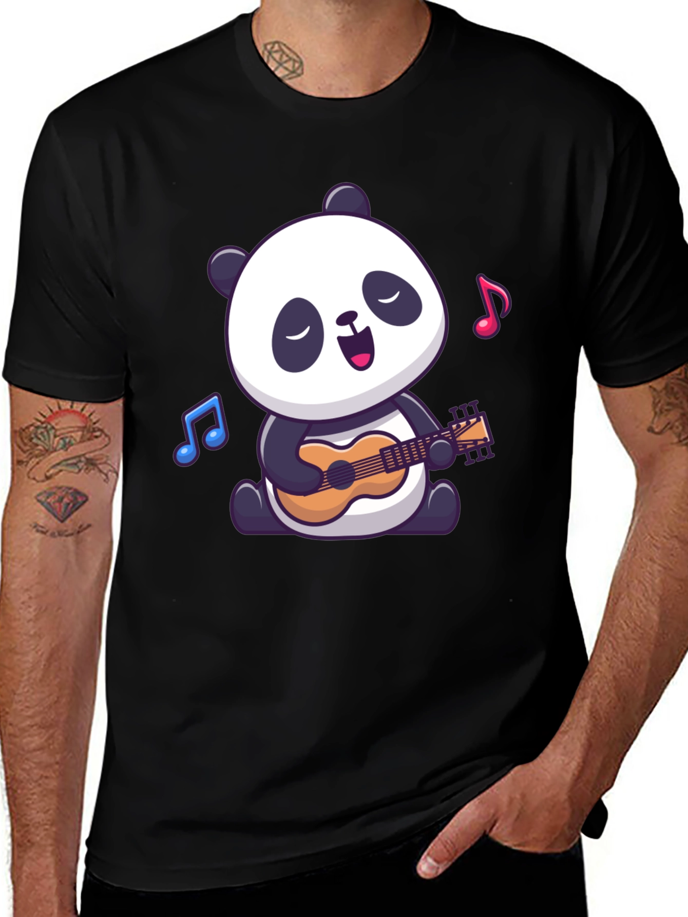 Variant 9 of Panda Guitarist T-Shirt - Cute Cartoon Bear Tee