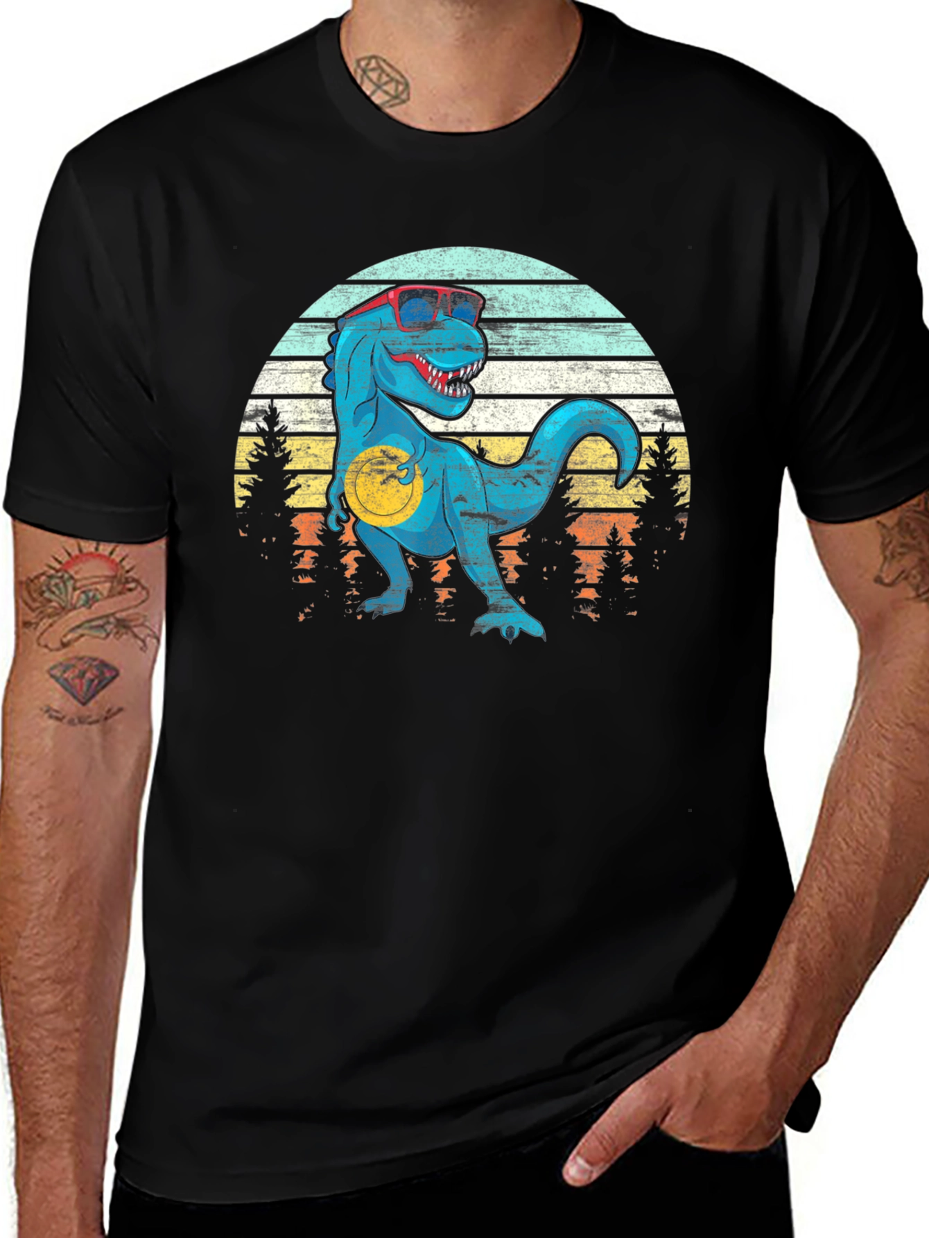 Variant 15 of Retro Dinosaur T-Shirt with Sunglasses