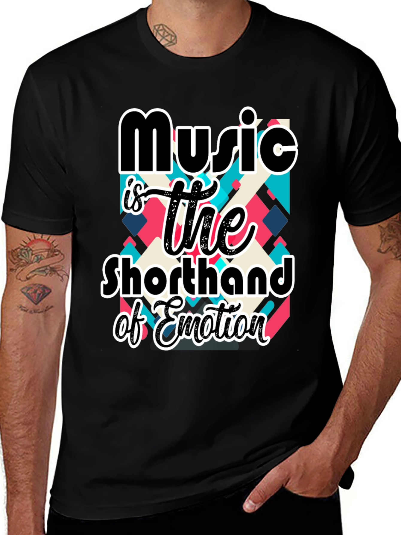 Variant 3 of Music is Emotion Graphic T-Shirt