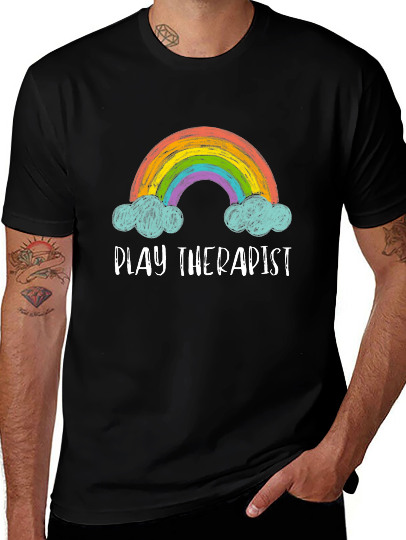 Play Therapist Rainbow Graphic Tee